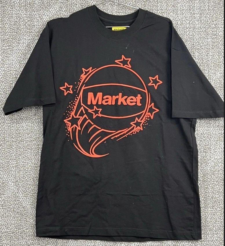 Market Market Studios Black Shirt with Red Basketball and Hoop Size US L / EU 52-54 / 3 - 1 Thumbnail