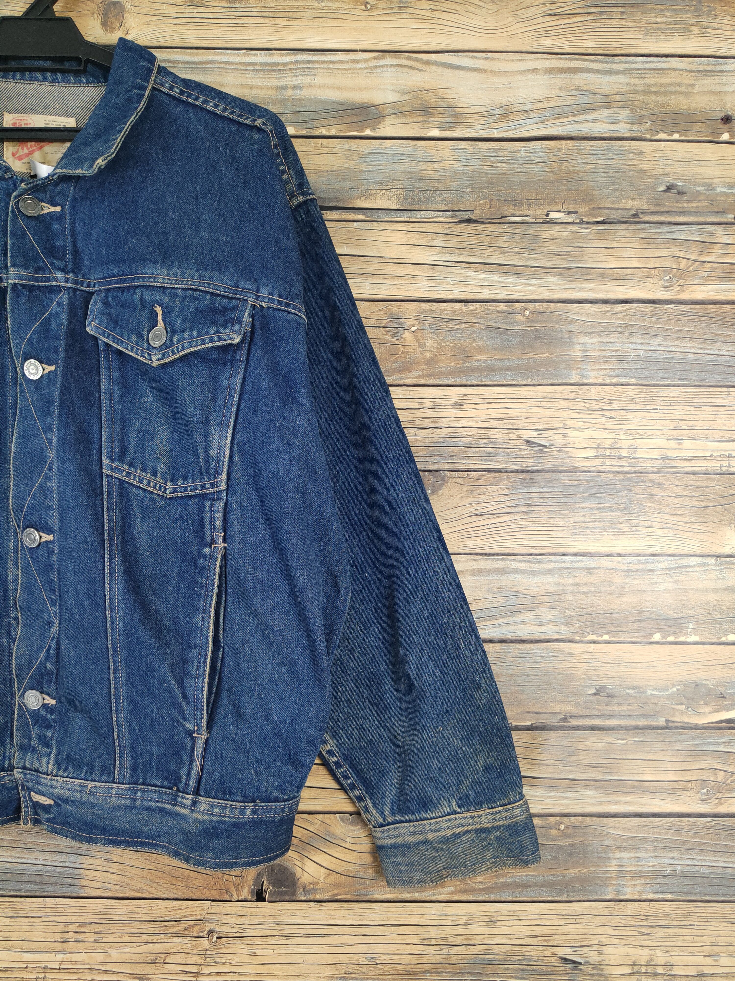 Japanese Brand Mid Course vintage Blue Denim Jackets #W2043 Size US M / EU 48-50 / 2 - 5 Thumbnail