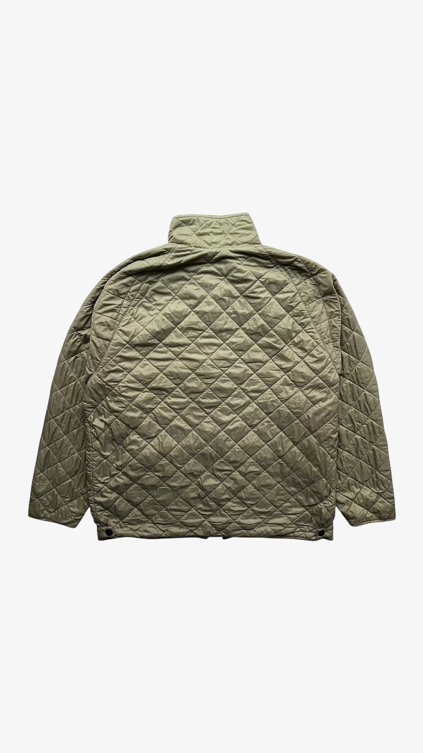 Barbour Vintage Y2K Men's Barbour Lime Green Quilted Jacket Size US L / EU 52-54 / 3 - 3 Thumbnail