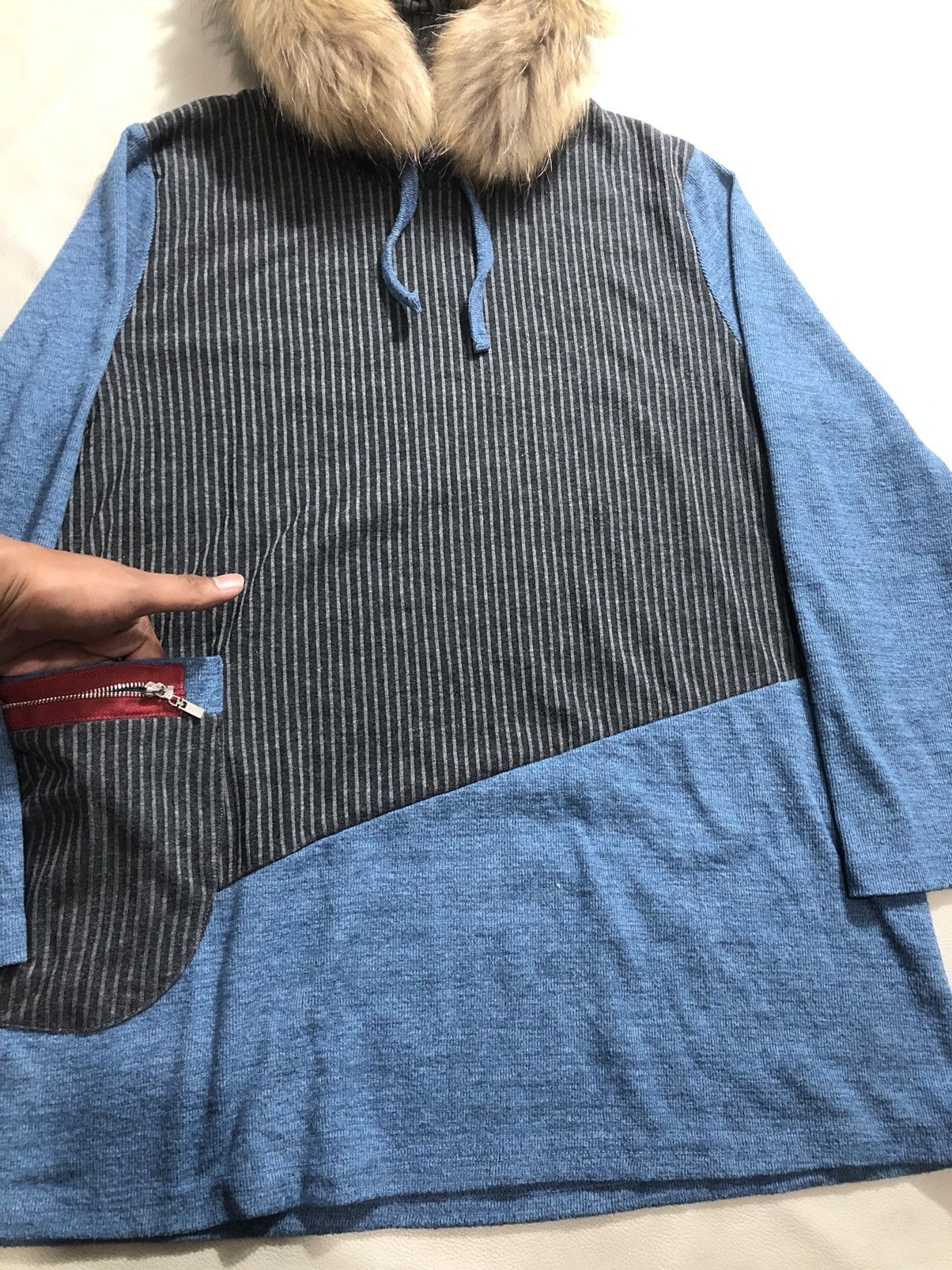 If Six Was Nine Japanese Fur Hoodie Stripe Ifsixwasnine LGB Style Size US L / EU 52-54 / 3 - 2 Thumbnail