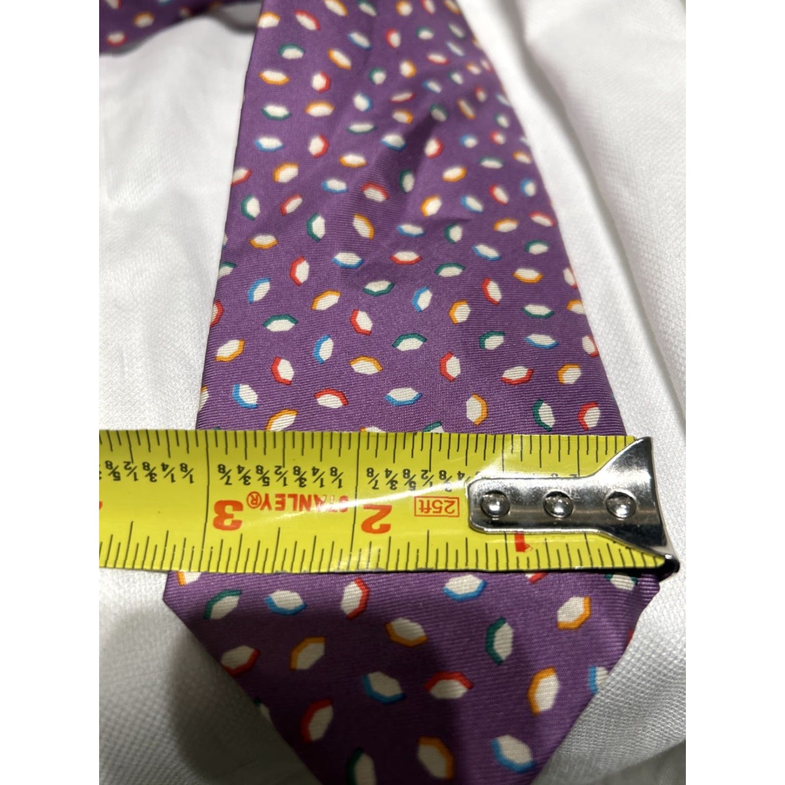 Vintage Alexander JuliAN Colours Purple Hand Made 100% SilkY2K Men’s VTG Neck Tie Shirt? Size ONE SIZE - 8 Thumbnail
