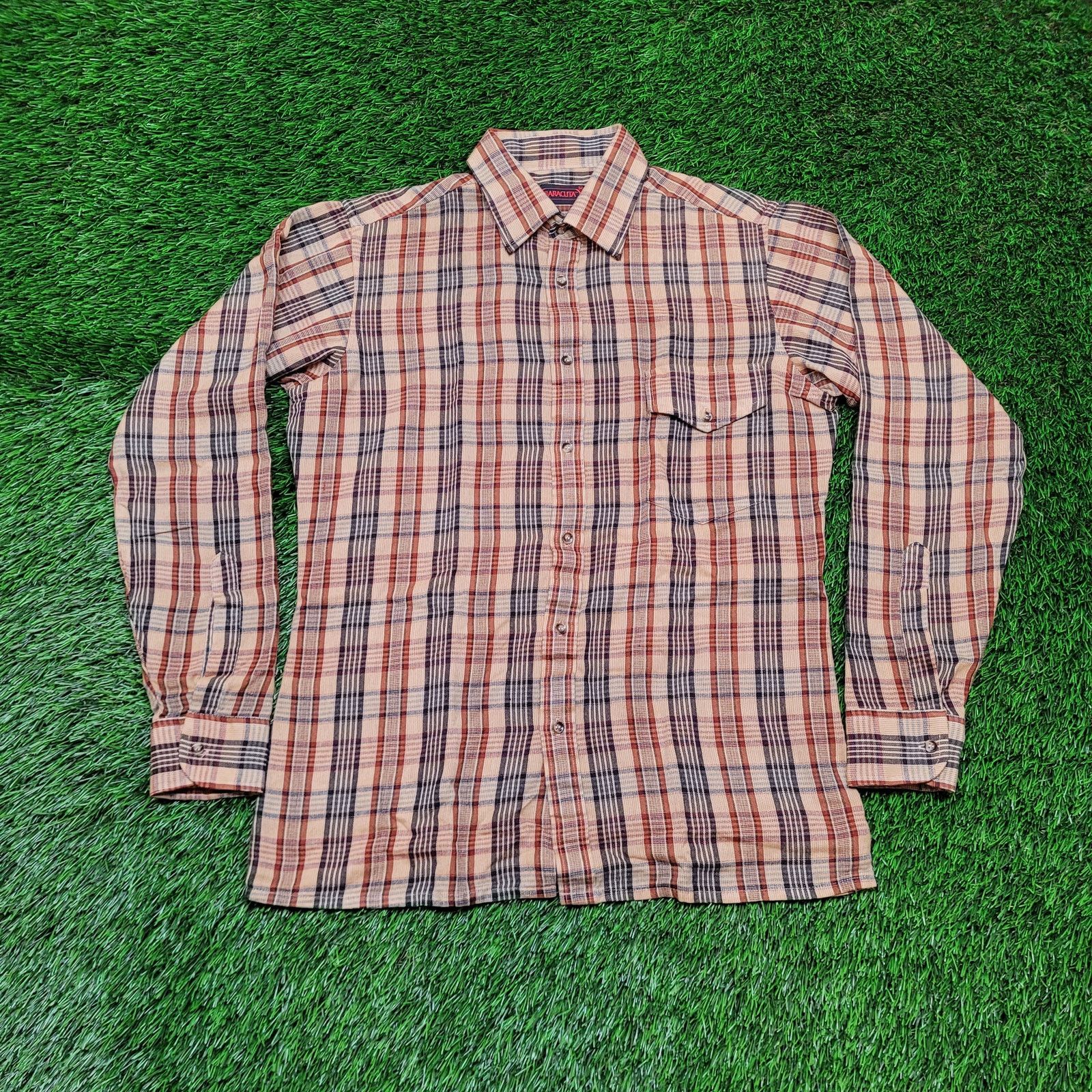 Baracuta VTG 80s Baracuta Plaid Shirt M 16x33 Slim Fit Preppy Nylon Size US M / EU 48-50 / 2 - 1 Thumbnail