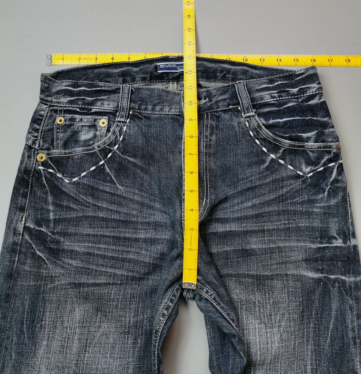 Le Grande Bleu (L.G.B.) Villand Whiskering w/studded Pocket Denim Jeans Size US 32 / EU 48 - 9 Thumbnail