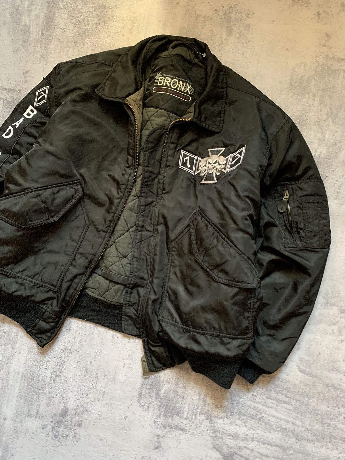 Vintage Vintage Bad Boys CWU Bomber Skull Pilot Jacket Size US XL / EU 56 / 4 - 4 Thumbnail