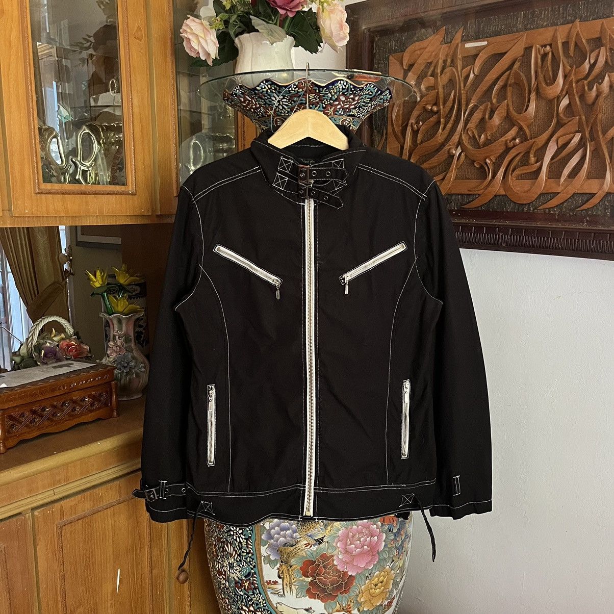 If Six Was Nine Zugue+ Bondage Double Buckle Neck Punk Jacket Size US L / EU 52-54 / 3 - 1 Thumbnail