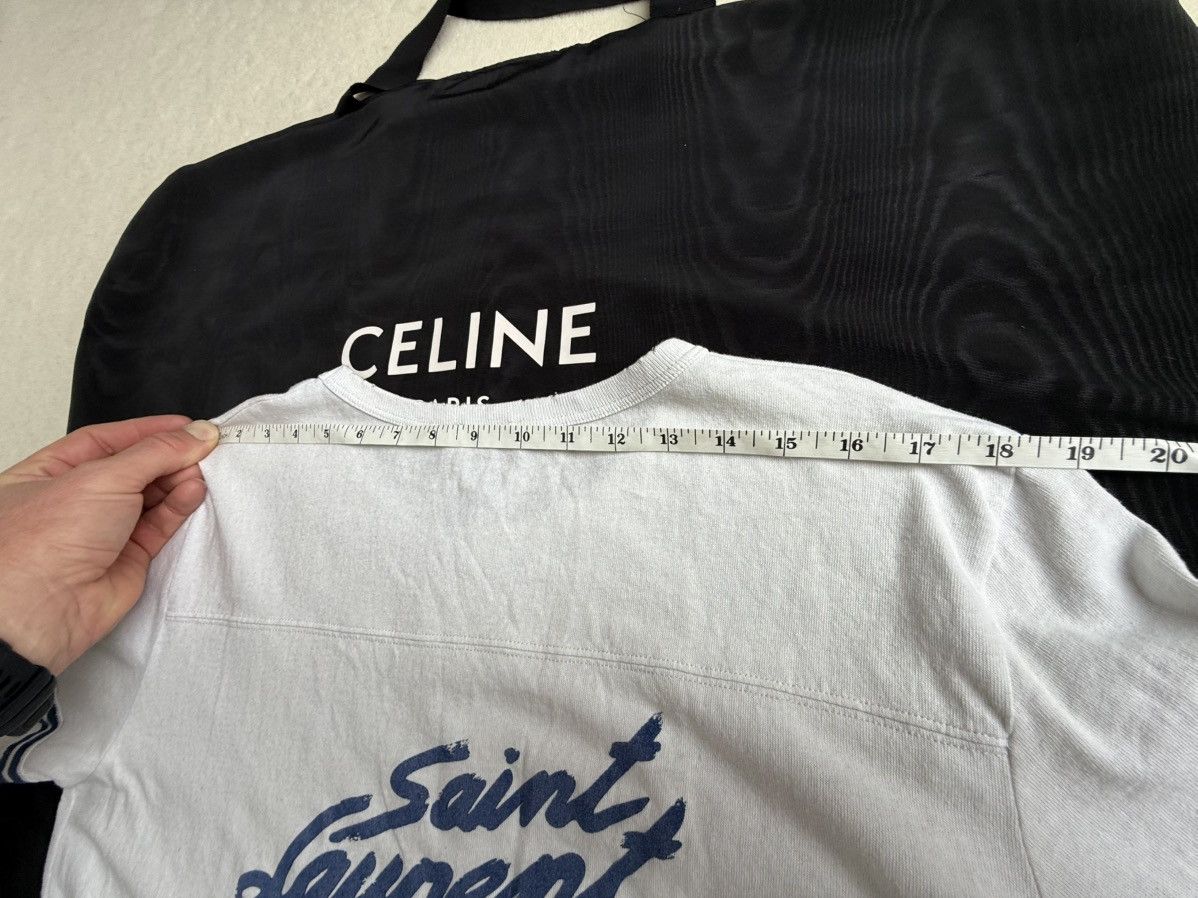 Saint Laurent Paris Saint Laurent 50’s signature logo t shirt M blue white Size US M / EU 48-50 / 2 - 4 Thumbnail