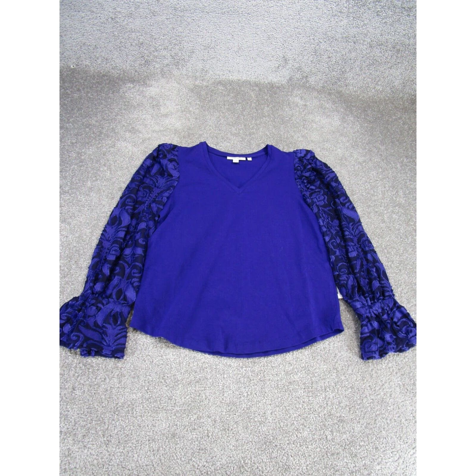 Vintage Womens Long Sleeve Shirt Chico's 00 Extra Large XL Fashion Knit Tee Purple Size XXS / US 00 / IT 34 - 1 Thumbnail