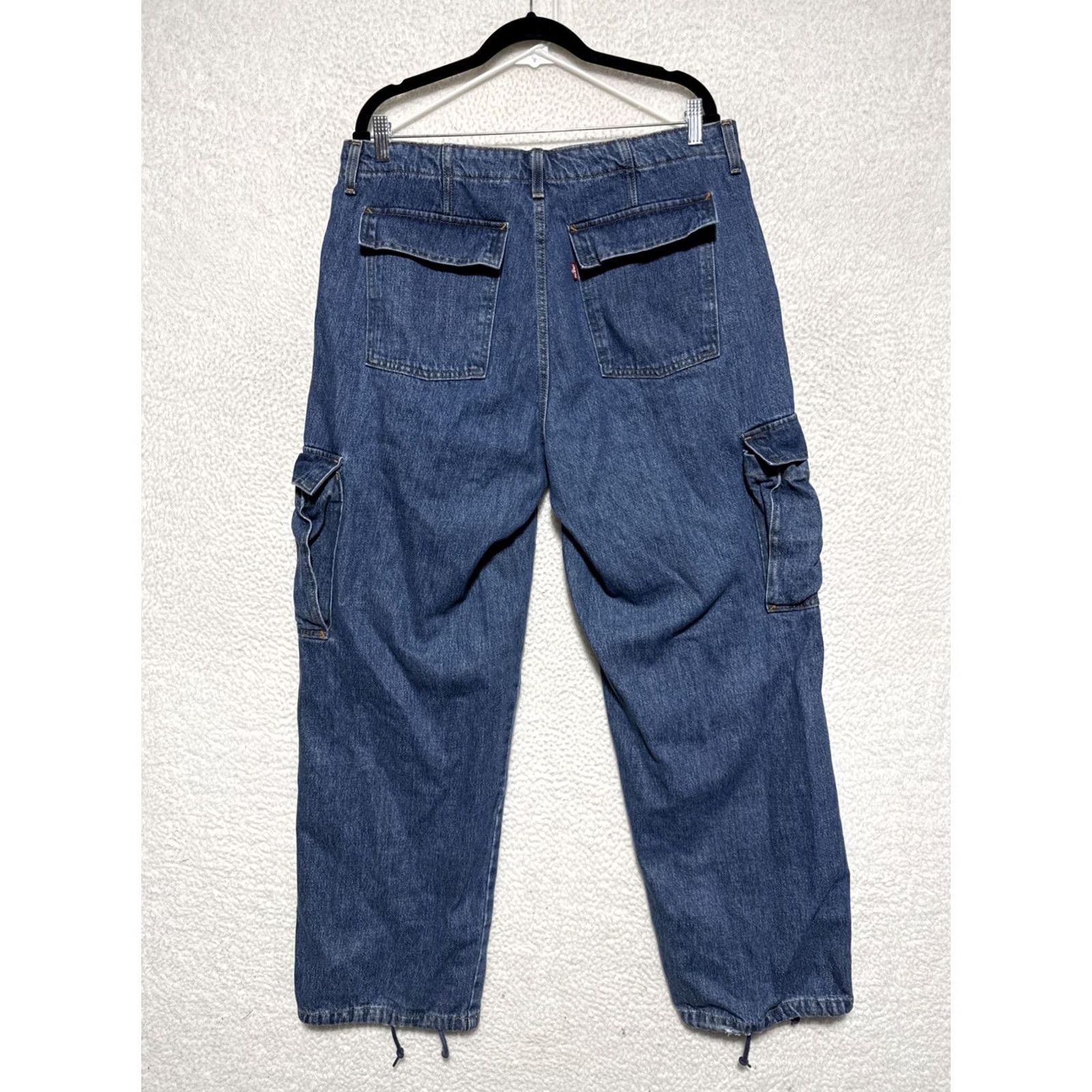 Levi's Levi'S 94 baggy cargo jeans denim mens 36x32 carpenter pockets draw strings Y2K Size US 36 / EU 52 - 6 Thumbnail