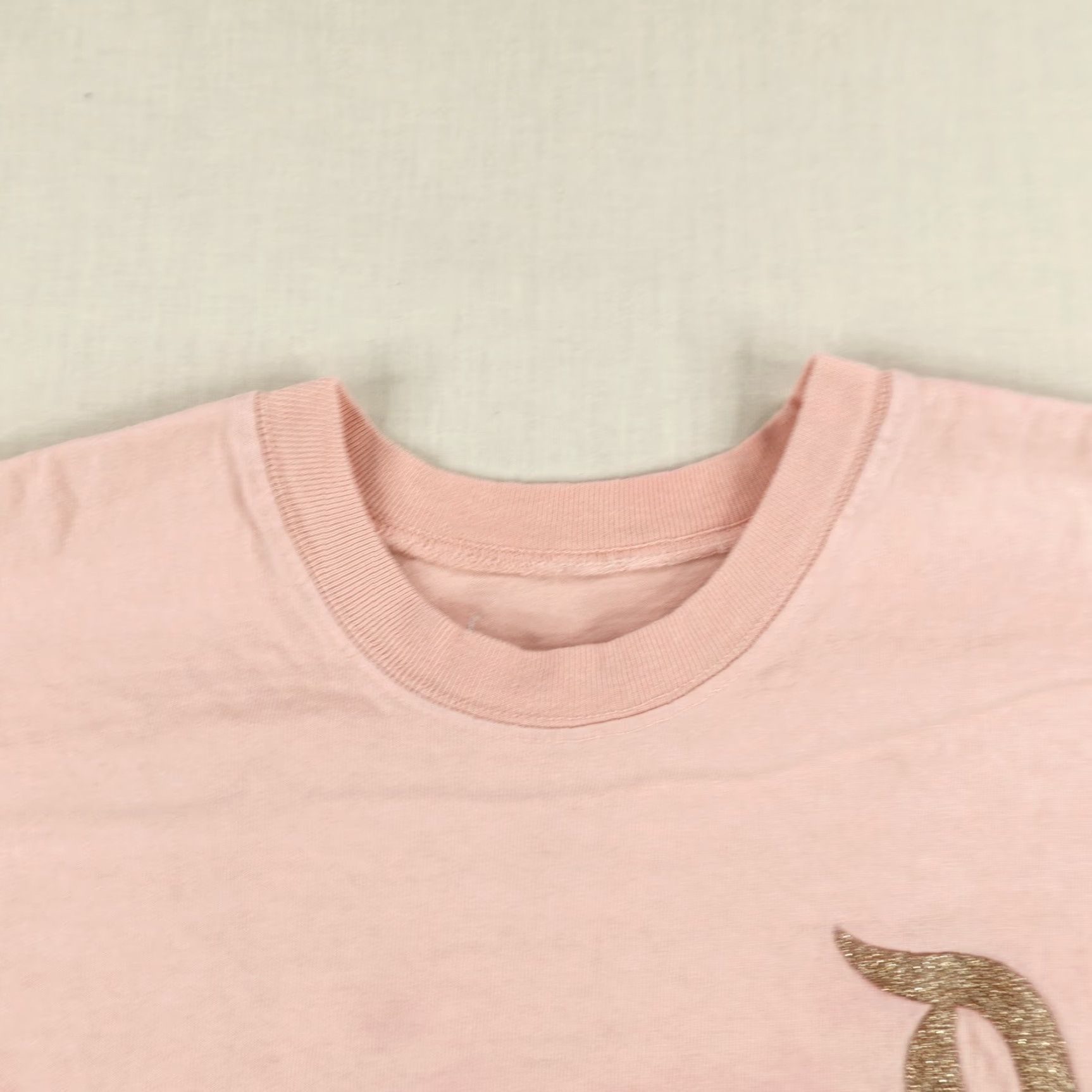Disney Disney Shirt Womens Large Pink Spirit Jersey Cropped Tee Sparkly Puff Print Top Size L / US 10 / IT 46 - 2 Thumbnail