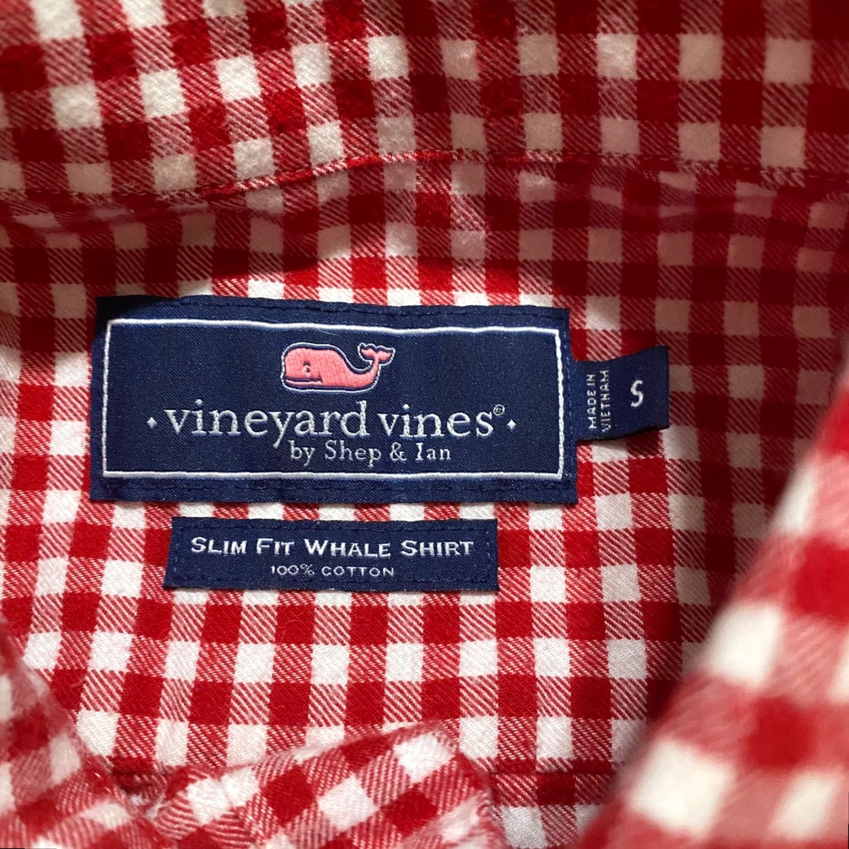 Vineyard Vines Vineyard Vines Mens Small Shirt Red Plaid Long Sleeve Button-Down Knit Slim Fit Size US S / EU 44-46 / 1 - 3 Thumbnail