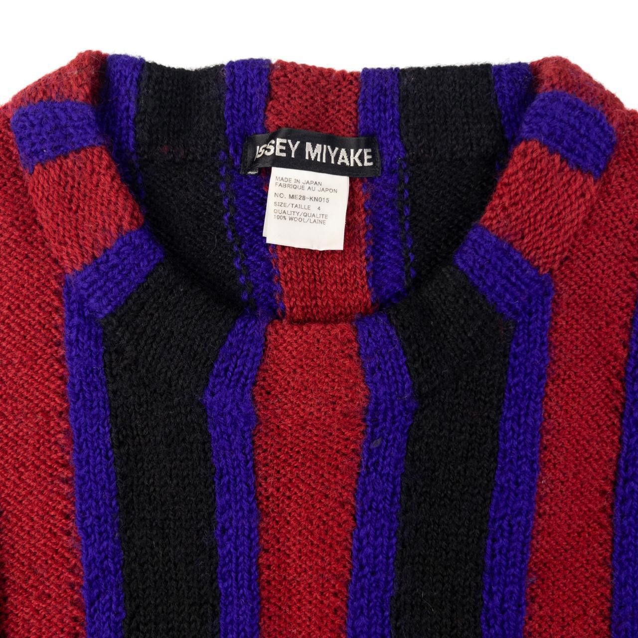Issey Miyake Vintage Issey Miyake Striped Knit Jumper Size L Size US L / EU 52-54 / 3 - 3 Thumbnail