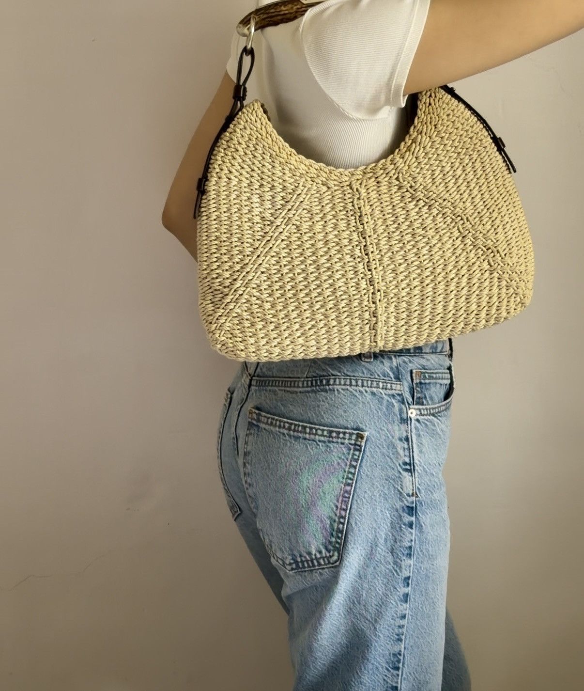 Yves Saint Laurent Yves Saint Laurent YSL Mombasa Raffia Tom Ford Hobo Bag Size ONE SIZE - 24 Thumbnail