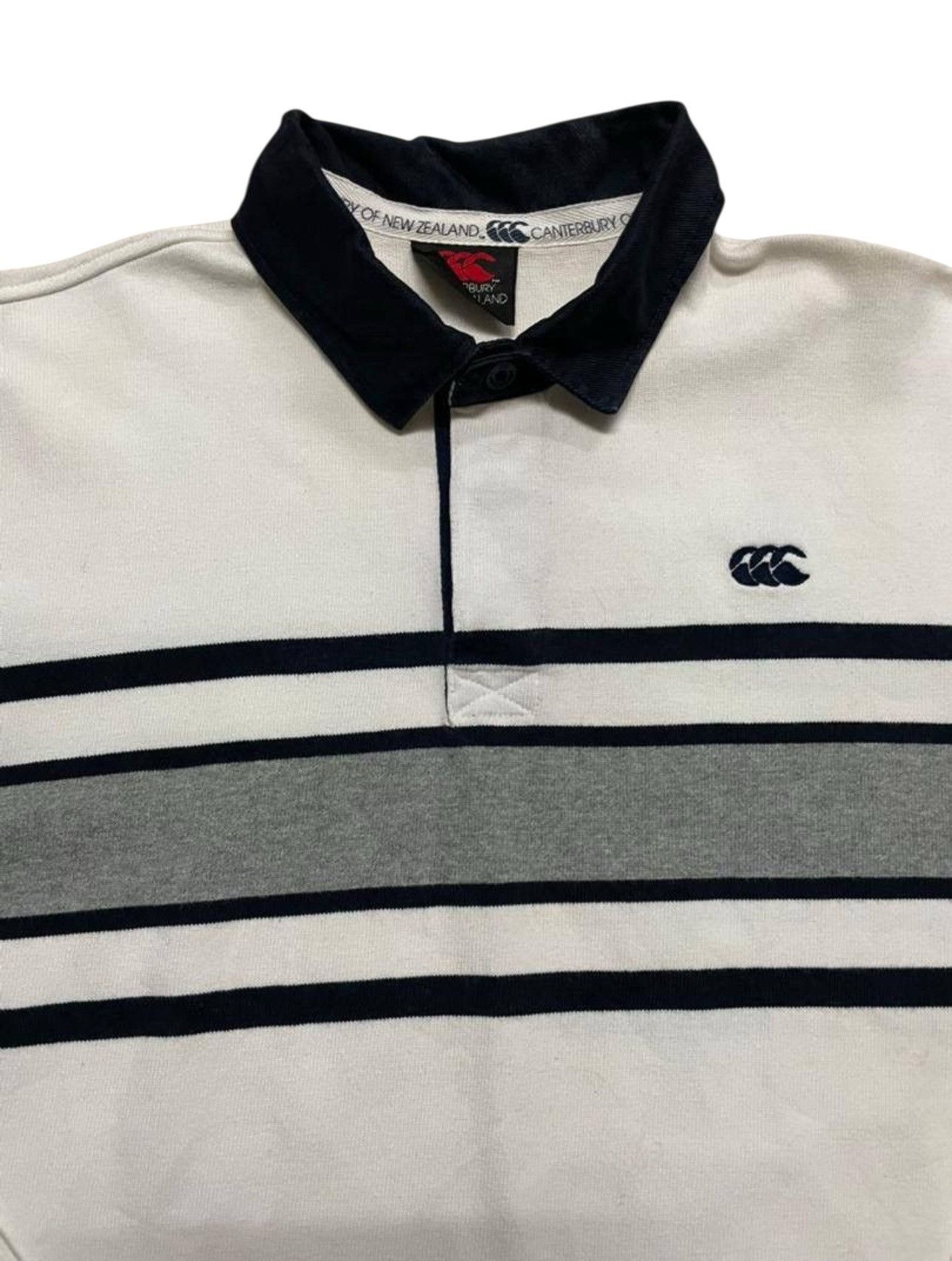 Canterbury of New Zealand Rare💥Vintage 90's Canterbury Polo Rugby Stripe Heavy Cotton Size US XL / EU 56 / 4 - 1 Thumbnail