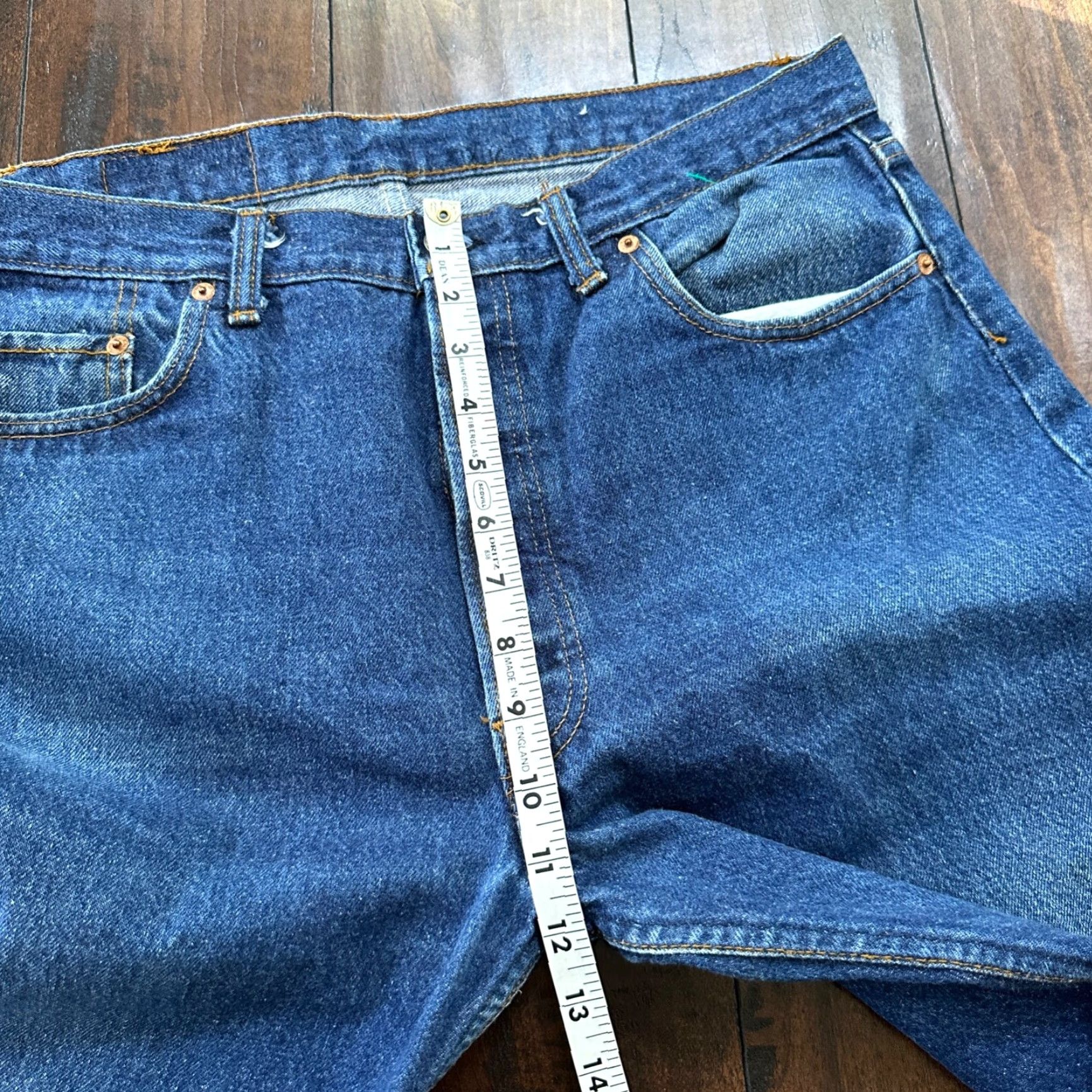 Levi's VINTAGE Levi's 501 Jeans - Button Fly - 38x36 - Light Blue Denim - Men’s Straight Fit, 80s/90s Era, USA Tag, Regular Rise, Cotton Denim, 501 Series Size US 38 / EU 54 - 7 Thumbnail