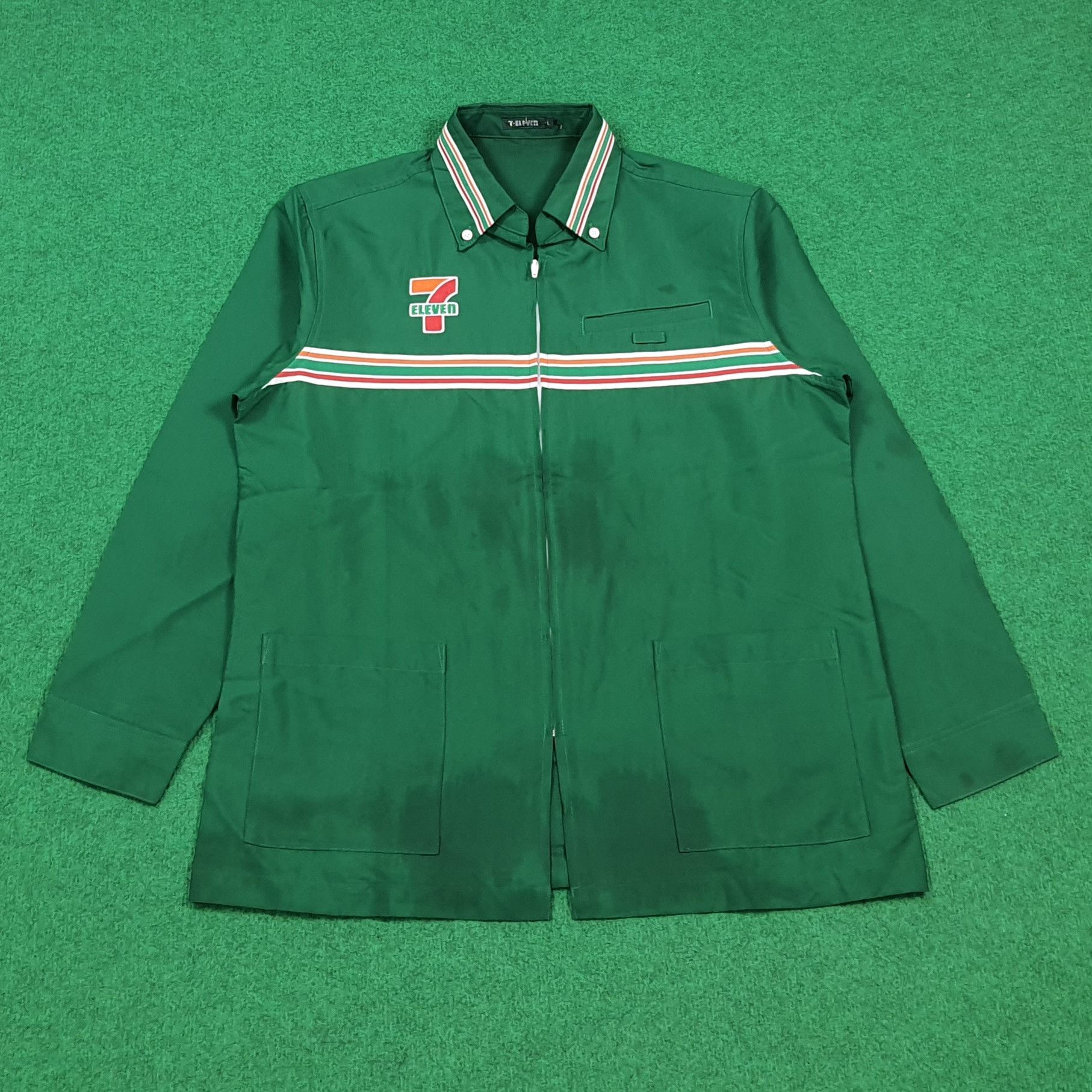 Japanese Brand Vintage 7 Eleven Japan Staff Uniform Work Jacket C299N45 Size US L / EU 52-54 / 3 - 1 Thumbnail