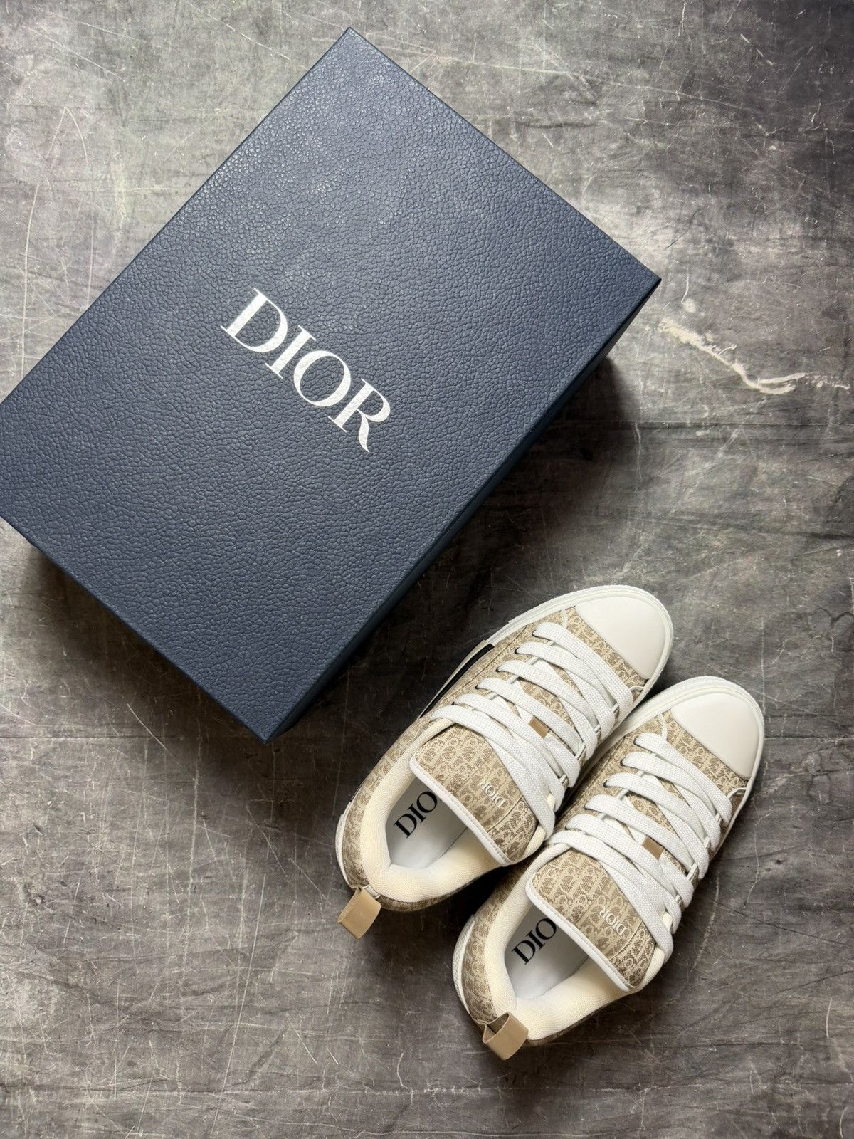 Dior Dior B23 Skater 'Dior Oblique - Beige' Size US 13 / EU 46 - 2 Thumbnail