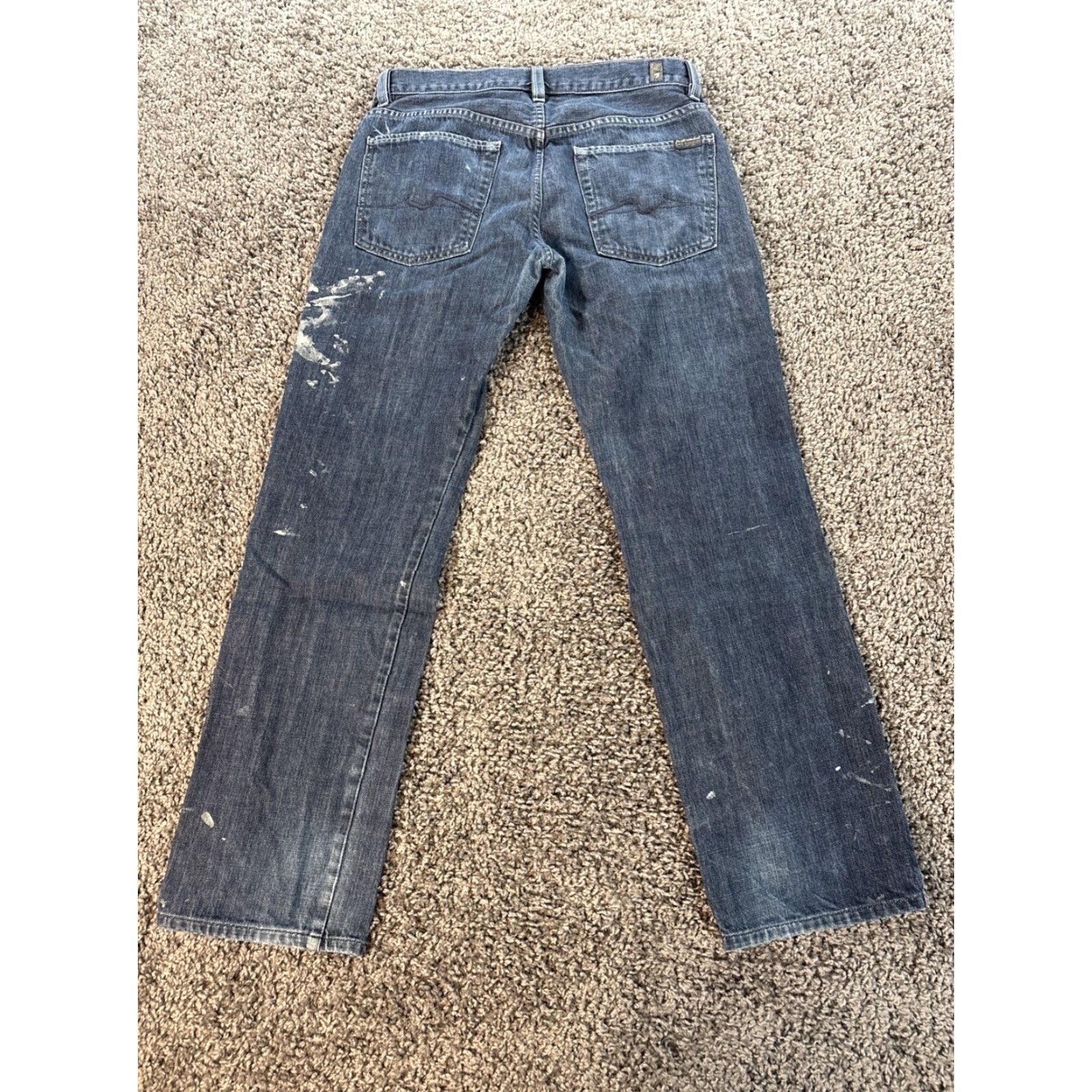7 For All Mankind 7 For All Mankind Jeans Mens 32x31 Denim Pants Button Fly Blue Medium 5-Pocket Design Regular Fit (Inseam 31) Straight Size US 32 / EU 48 - 7 Thumbnail