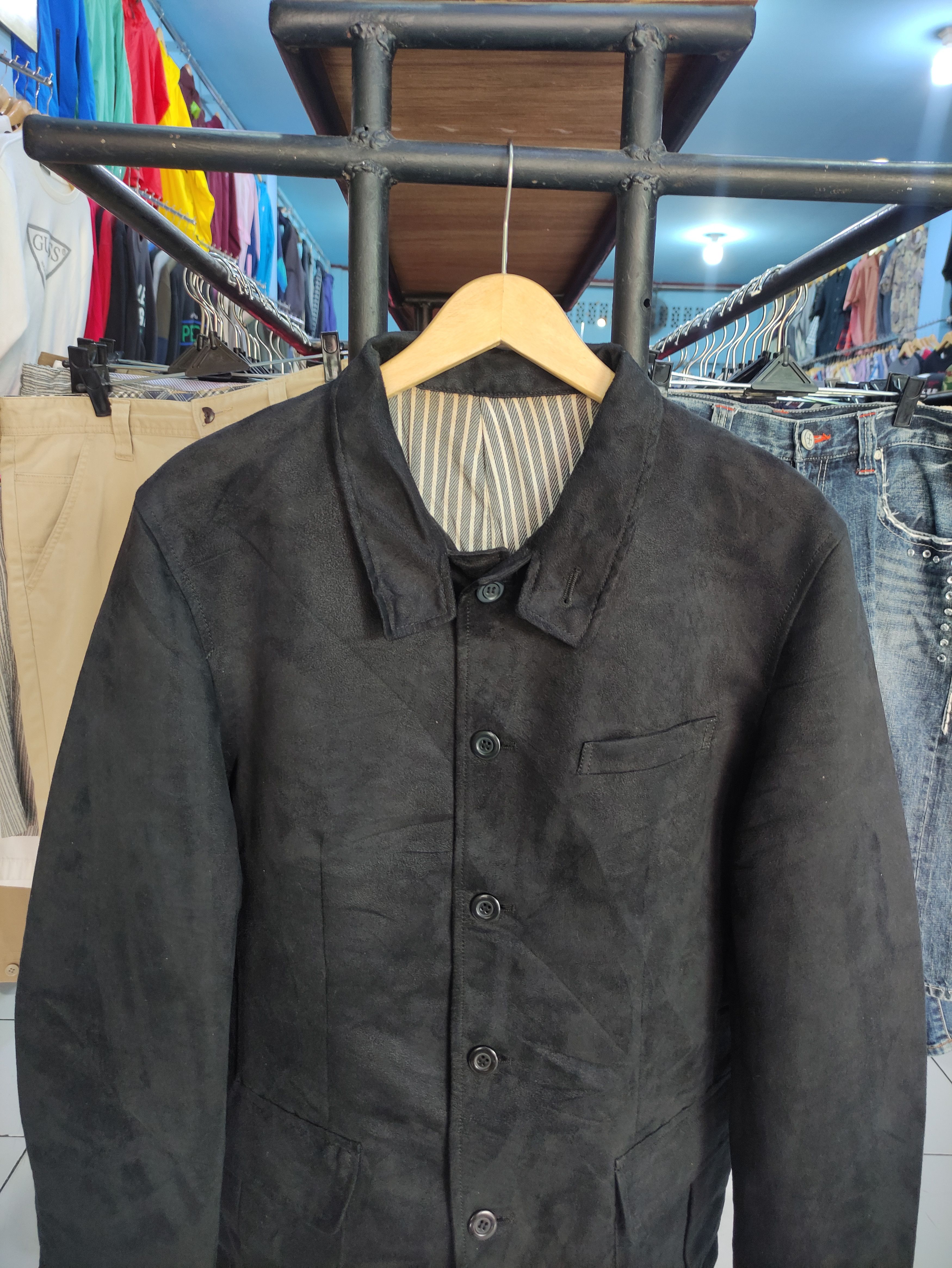 Comme Ca Ism × Japanese Brand × Vintage Comme ca ism blazer coat suede jacket Size US XL / EU 56 / 4 - 4 Thumbnail