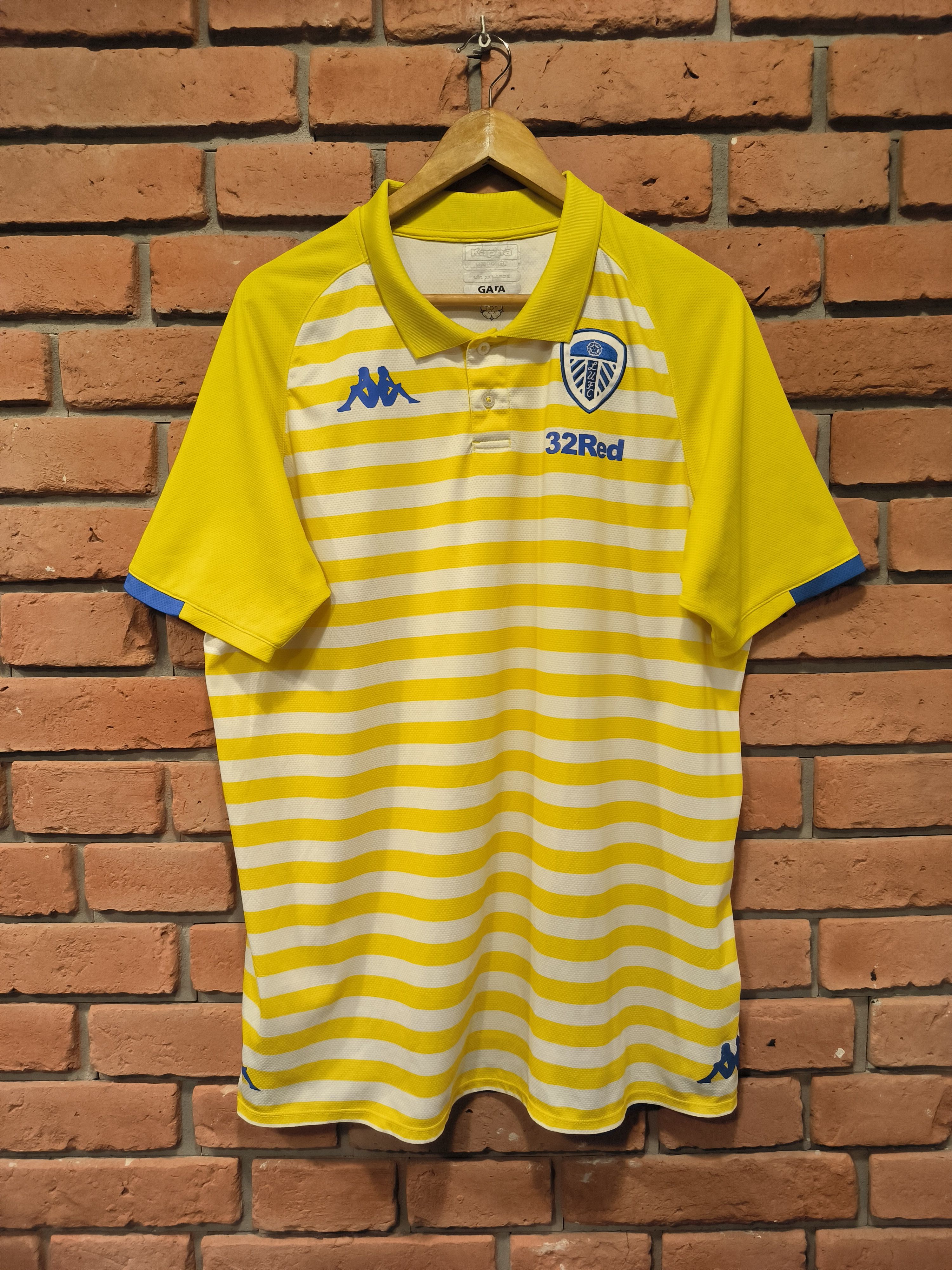 Kappa LEEDS UNITED 2018 2019 AWAY SHIRT KAPPA 32RED CLIPPER