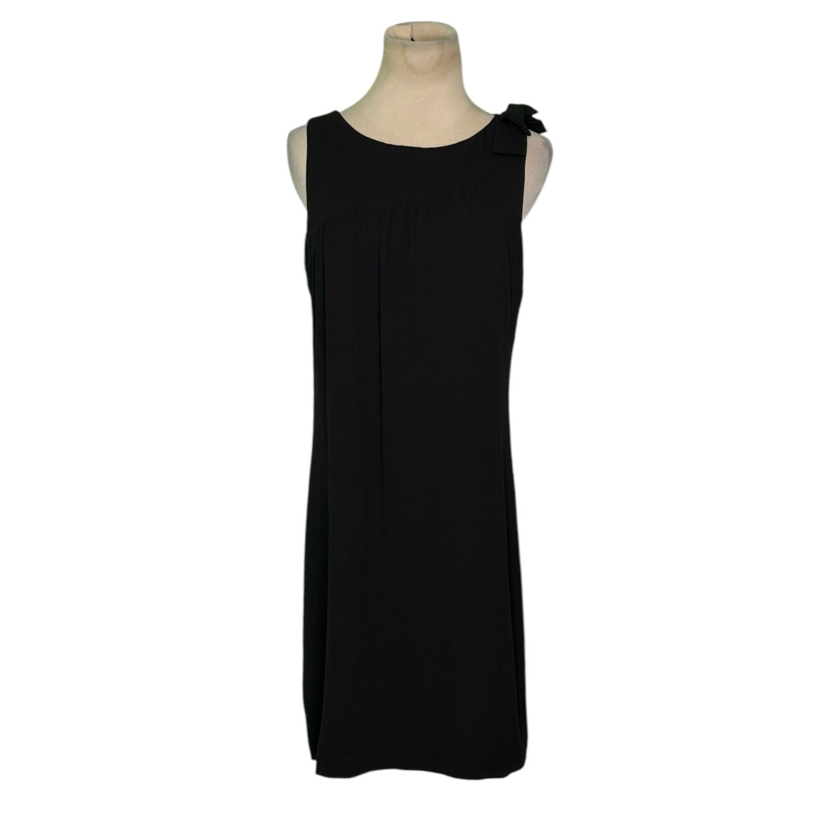 Trina Turk TRINA TURK black crepe shoulder bow sleeveless dress size 2 Size XS / US 0-2 / IT 36-38 - 13 Thumbnail