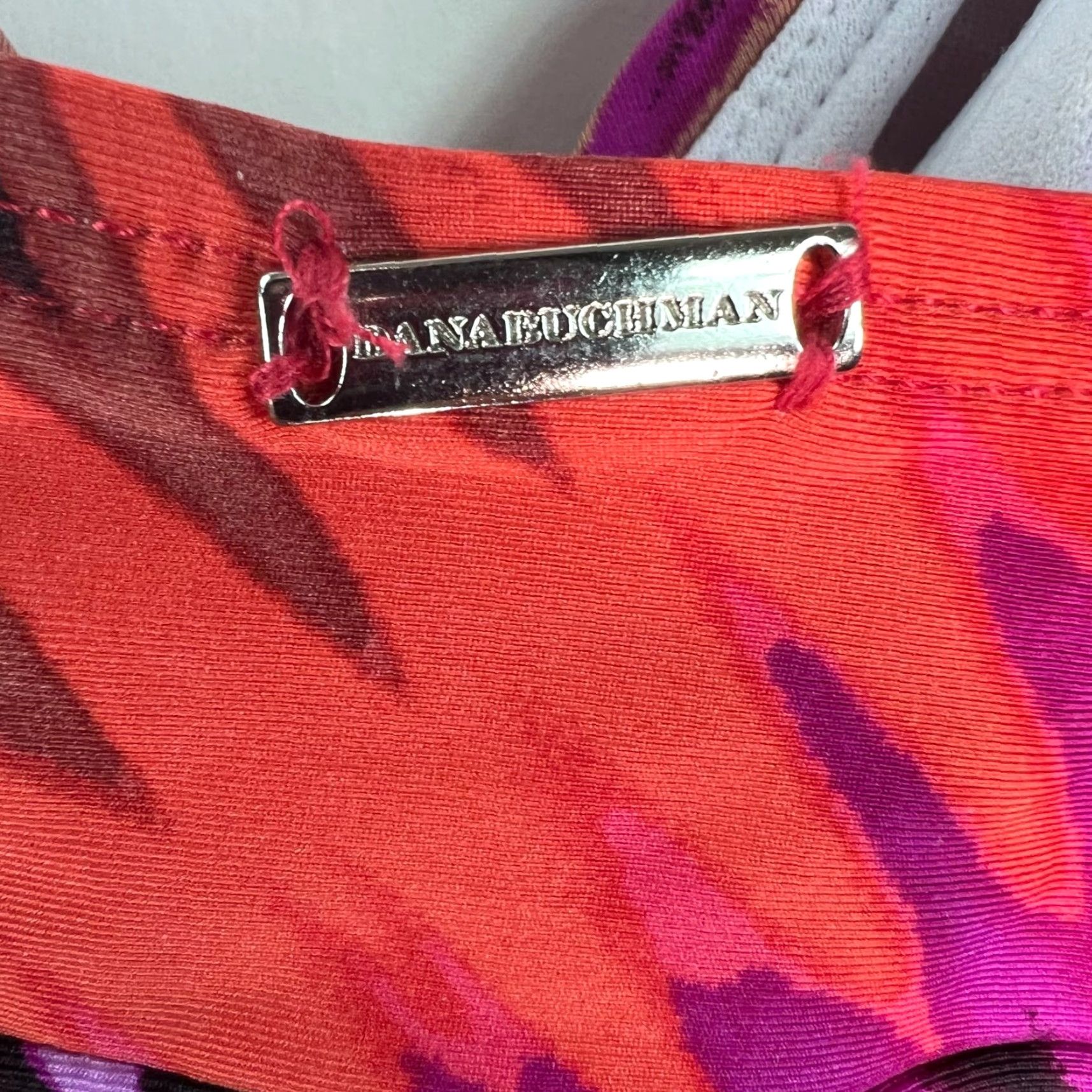 Vintage Dana Buchman Misses Geometric Print Padded Purple Pink Multi Tankini Top Women Size 10 Size L / US 10 / IT 46 - 5 Thumbnail