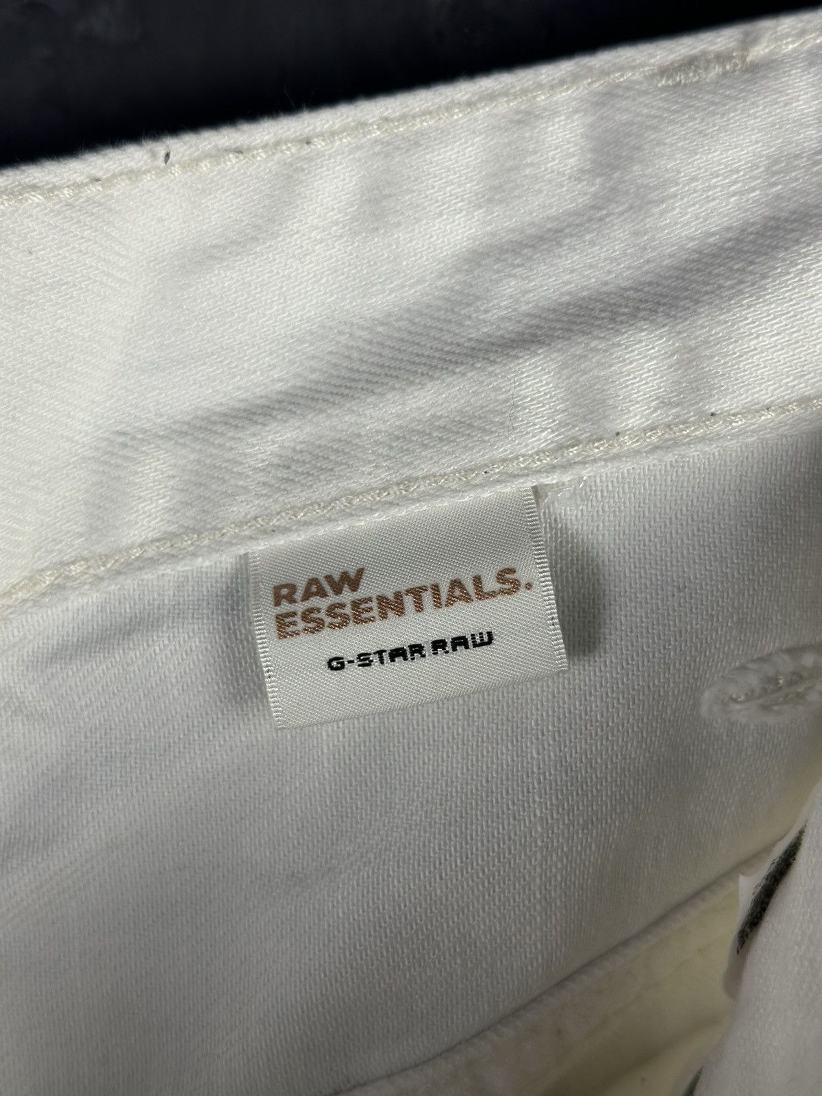 G-Star × Japanese Brand G-Star Raw Denim Biker White Pant Vintage Y2k Hype Rare Size US 30 / EU 46 - 14 Thumbnail