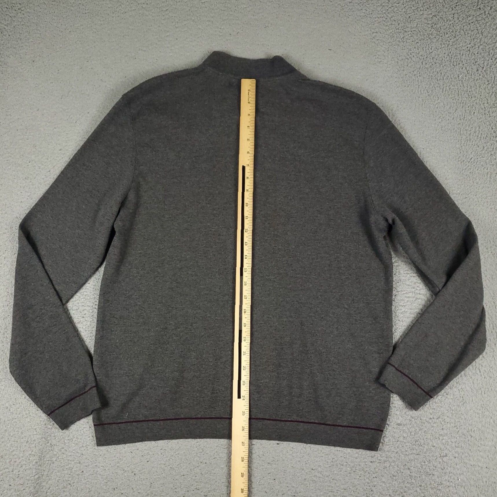 Ted Baker Ted Baker Sweater Mens Gray 1/4 Zip Pullover Long Sleeve Size 6 Size US S / EU 44-46 / 1 - 6 Thumbnail