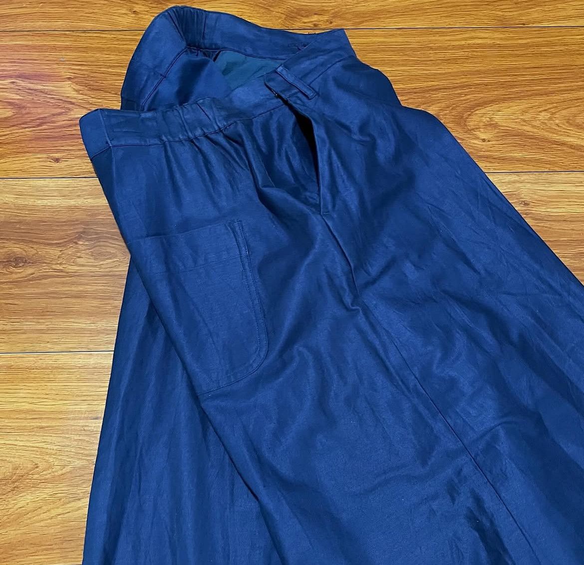 Beams Plus 2000s Ray Beams Kimono Flare Hakama Box Tuck Wide Pants Size US 33 - 4 Thumbnail