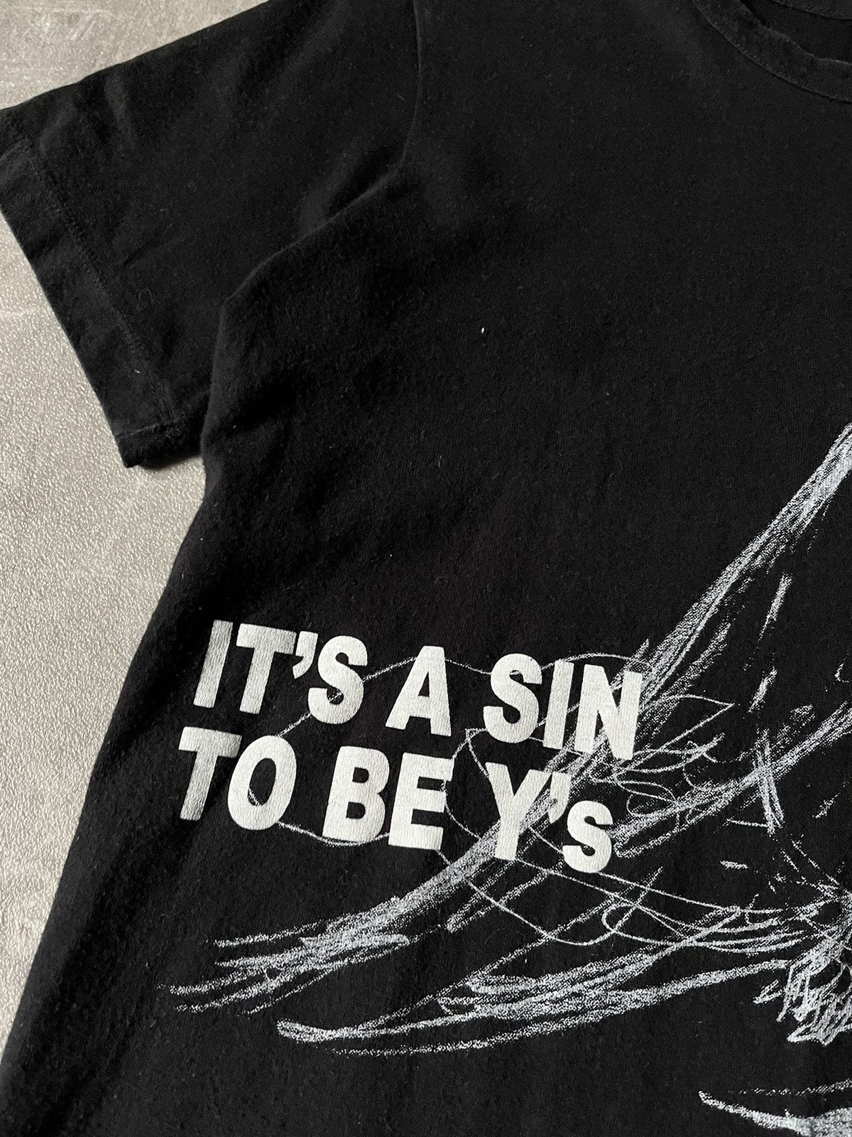 Y's Yohji Yamamoto It's a sin to be Y's black T-shirt Y's Size US M / EU 48-50 / 2 - 2 Thumbnail