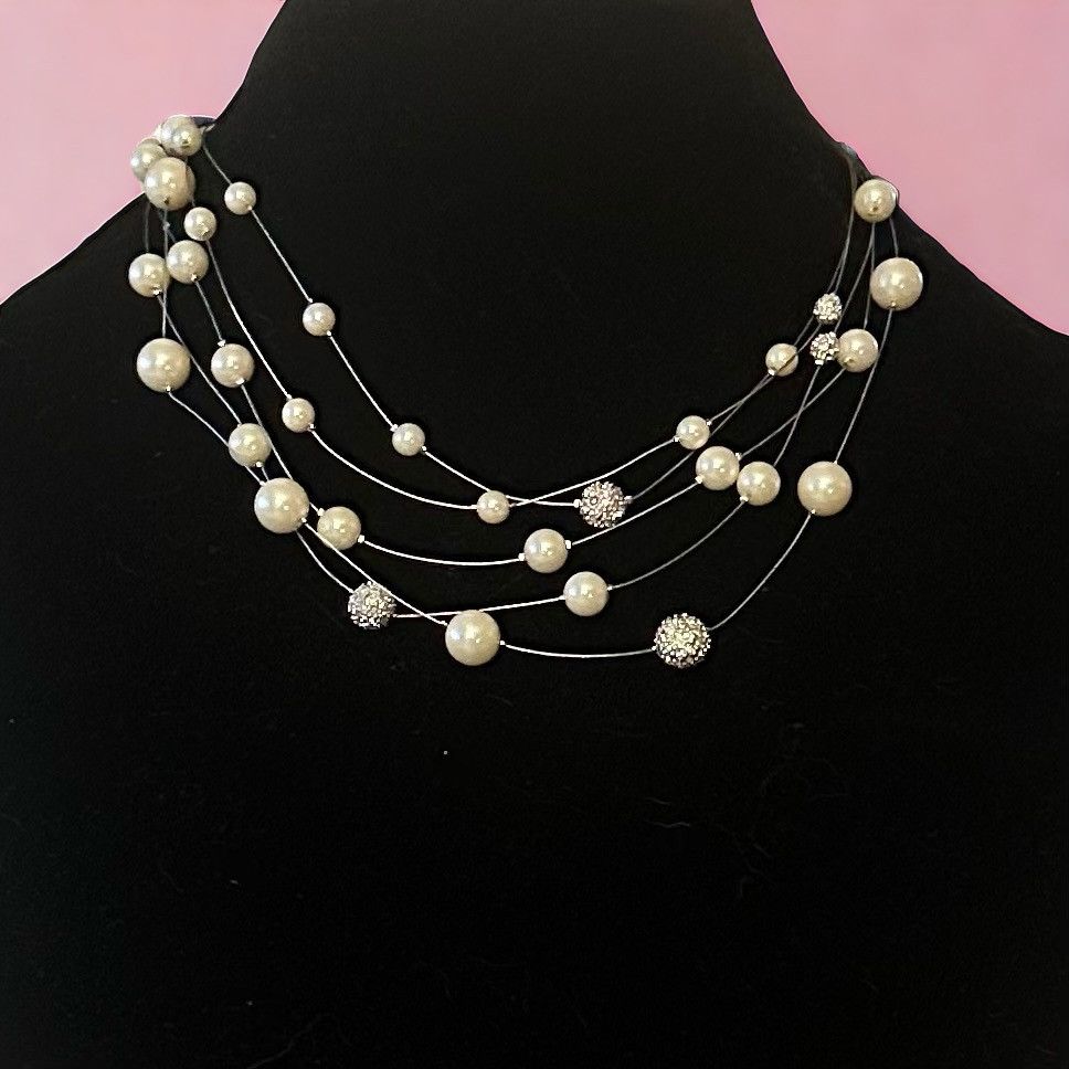 Ann Taylor Ann Taylor multi strand floating pearl necklace Size ONE SIZE - 1 Thumbnail