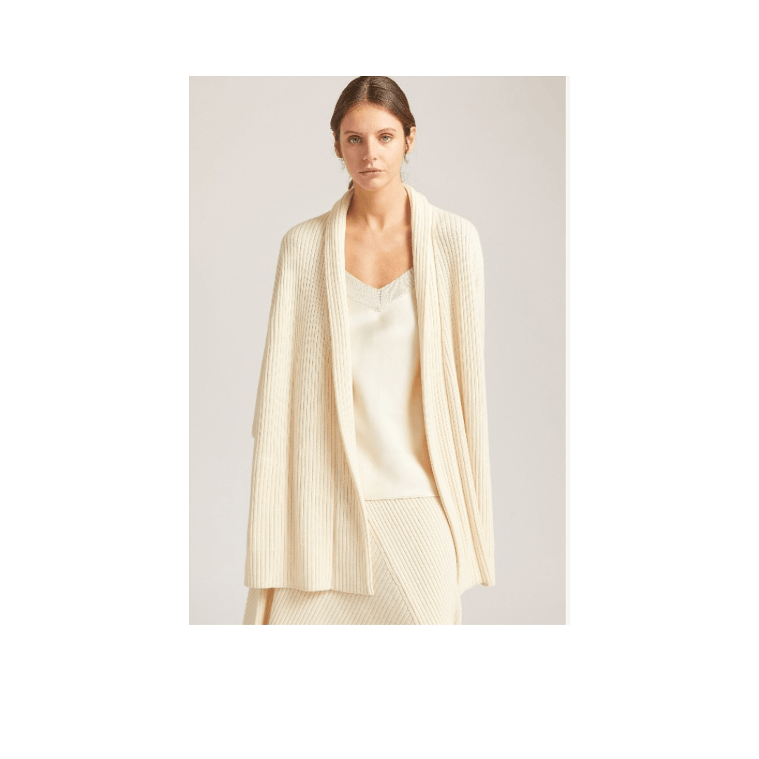 Loro Piana o1srvl11e1224 Mellbreak Cardigan in Cream Size M / US 6-8 / IT 42-44 - 2 Thumbnail