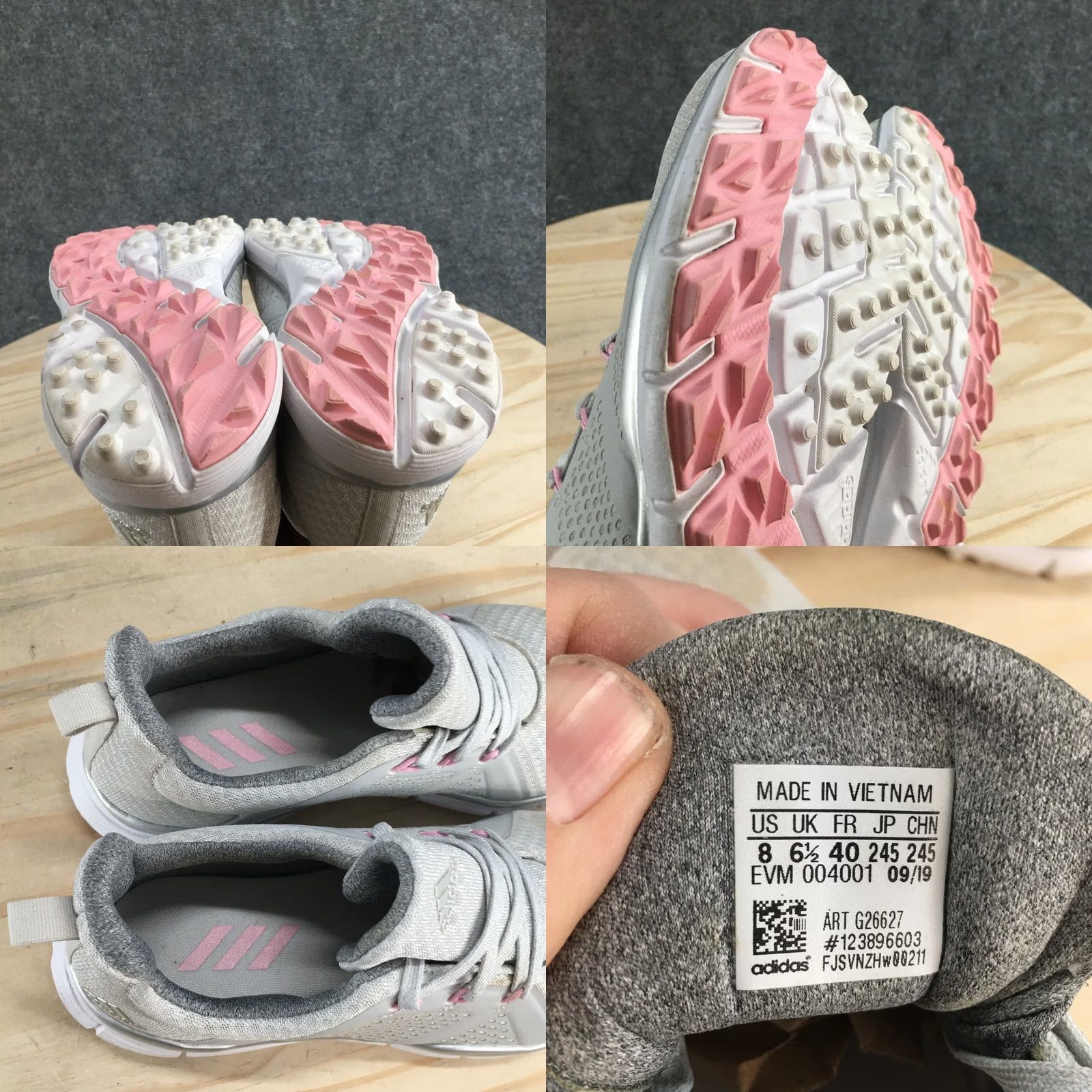 Adidas Adidas Sneaker Womens 8 Gray Climacool Cage Athletic Golf Laced Up Casual G26627 Size US 8 / IT 38 - 9 Thumbnail