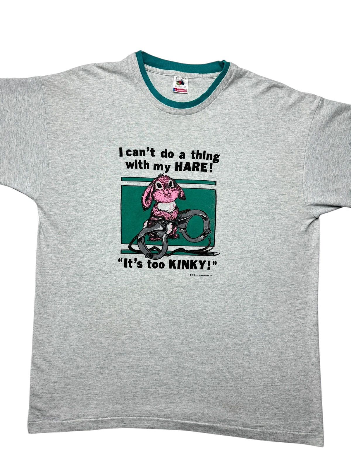 Vintage Vintage 90’s Kinky Hare Funny Tee Shirt Size US XL / EU 56 / 4 - 2 Thumbnail
