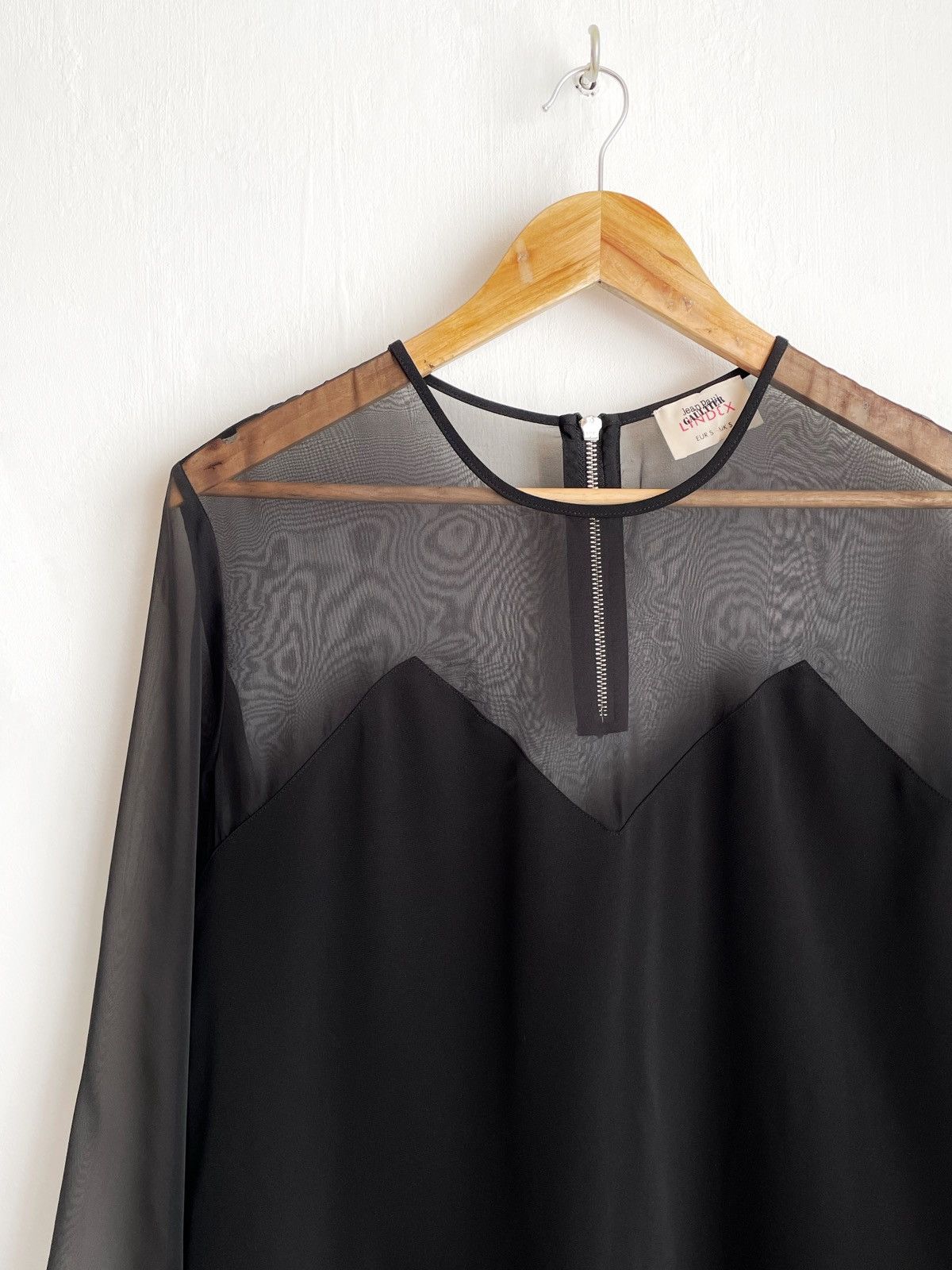 Jean Paul Gaultier Jean Paul Gaultier x Lindex Black Semi-Sheer Blouse – Size S Size S / US 4 / IT 40 - 2 Thumbnail