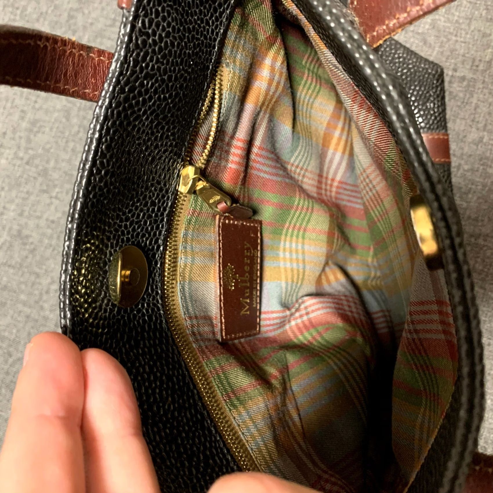 Mulberry Mulberry Small Bag Clutch Vintage Brown Leather Mulberry Clutch Womens Vintage Bag Small Mulberry Brown Leather Clutch Women Size ONE SIZE - 5 Thumbnail