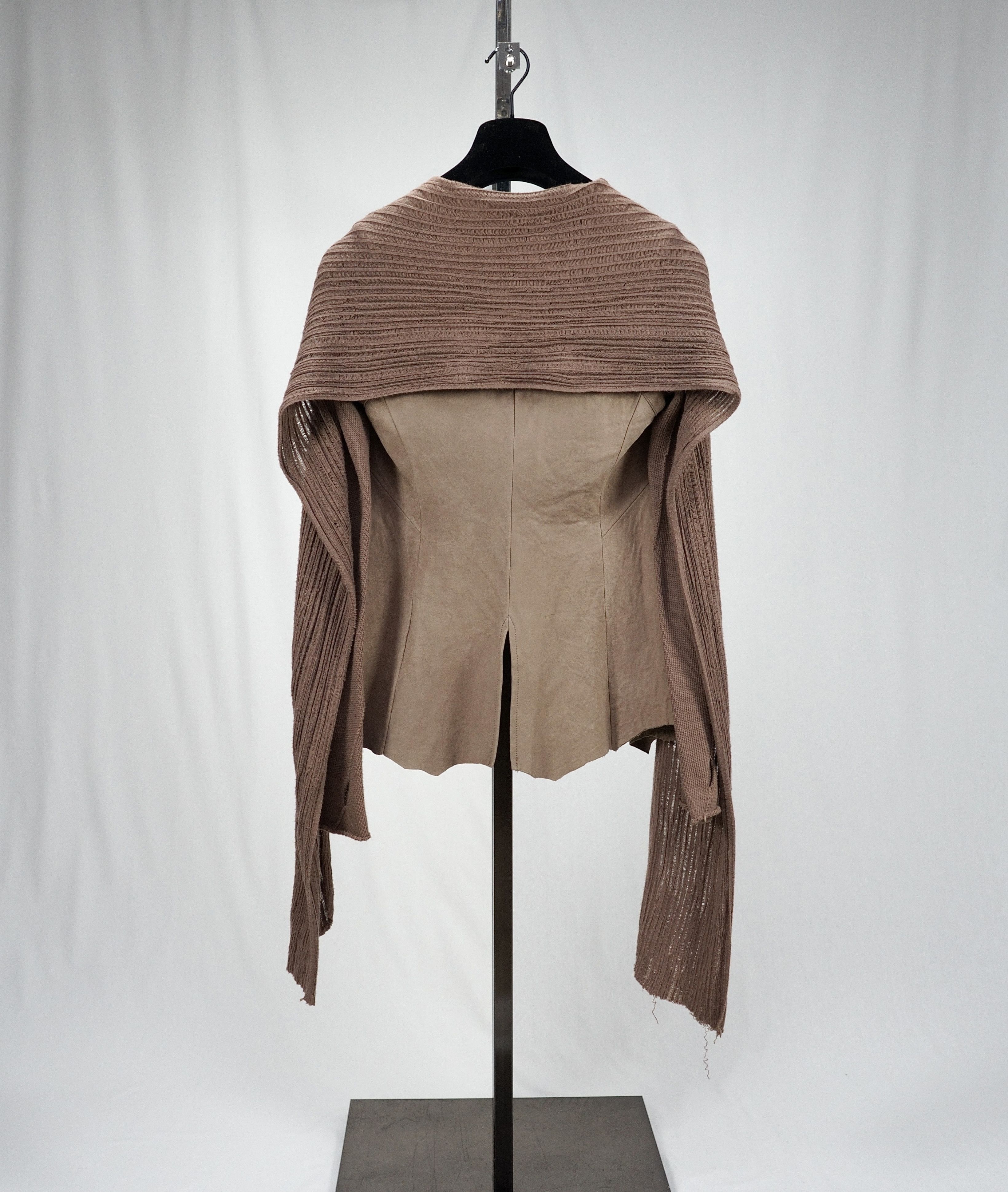 Isaac Sellam Experience S/S 2011 draped suede knit blazer Size US S / EU 44-46 / 1 - 5 Thumbnail