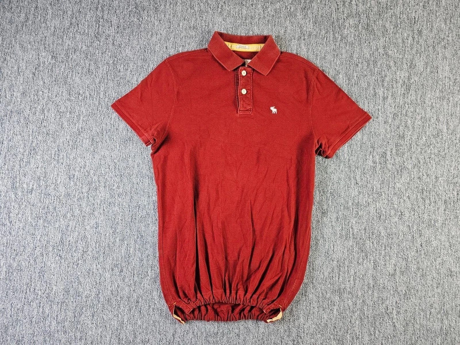 Abercrombie & Fitch Abercrombie Fitch Muscle Fit Polo Moose Embroidered Burgundy Size US XL / EU 56 / 4 - 1 Thumbnail