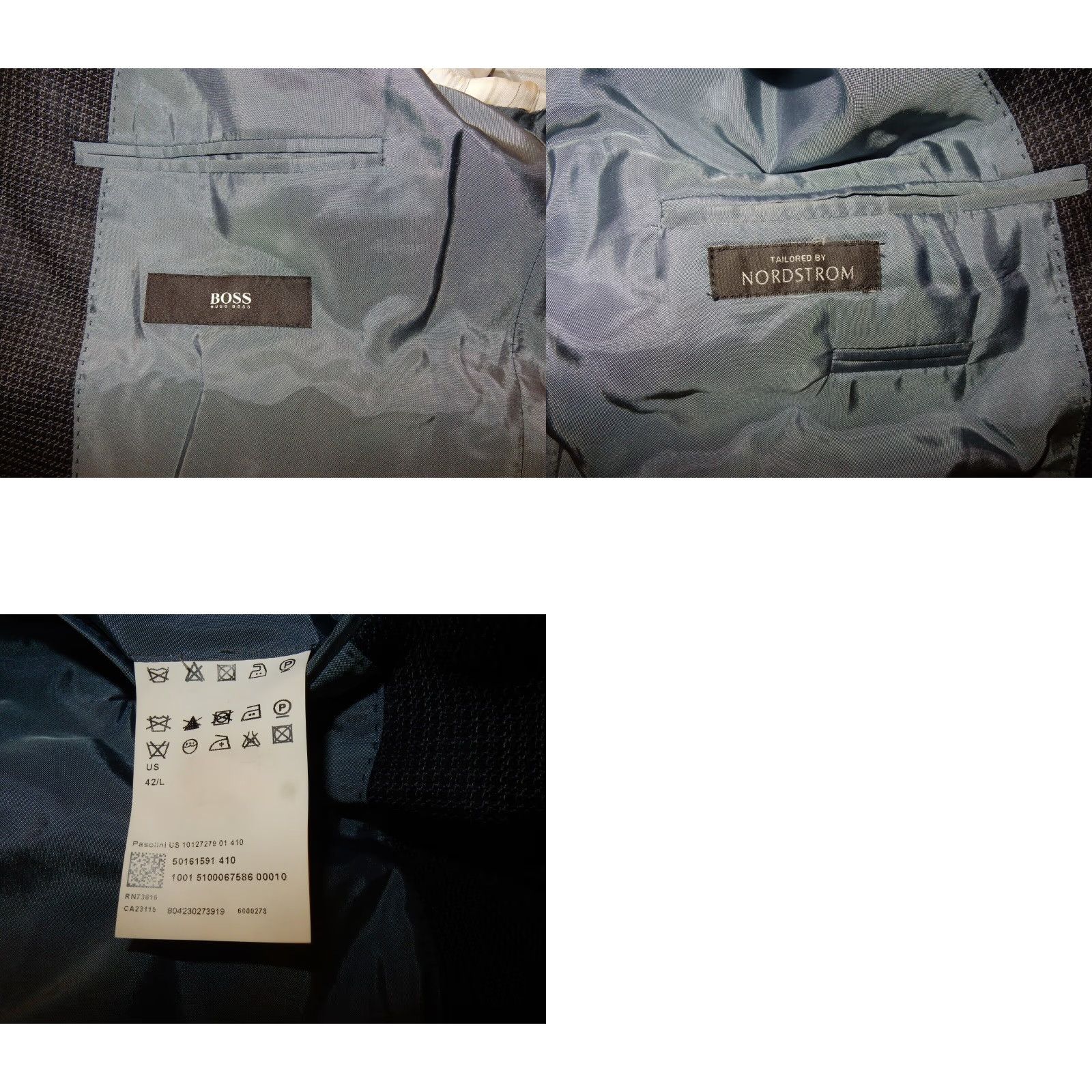 Hugo Boss VINTAGE HUGO BOSS Blazer Jacket Wool Size 42L Men's Blue Classic Size 42R - 8 Thumbnail