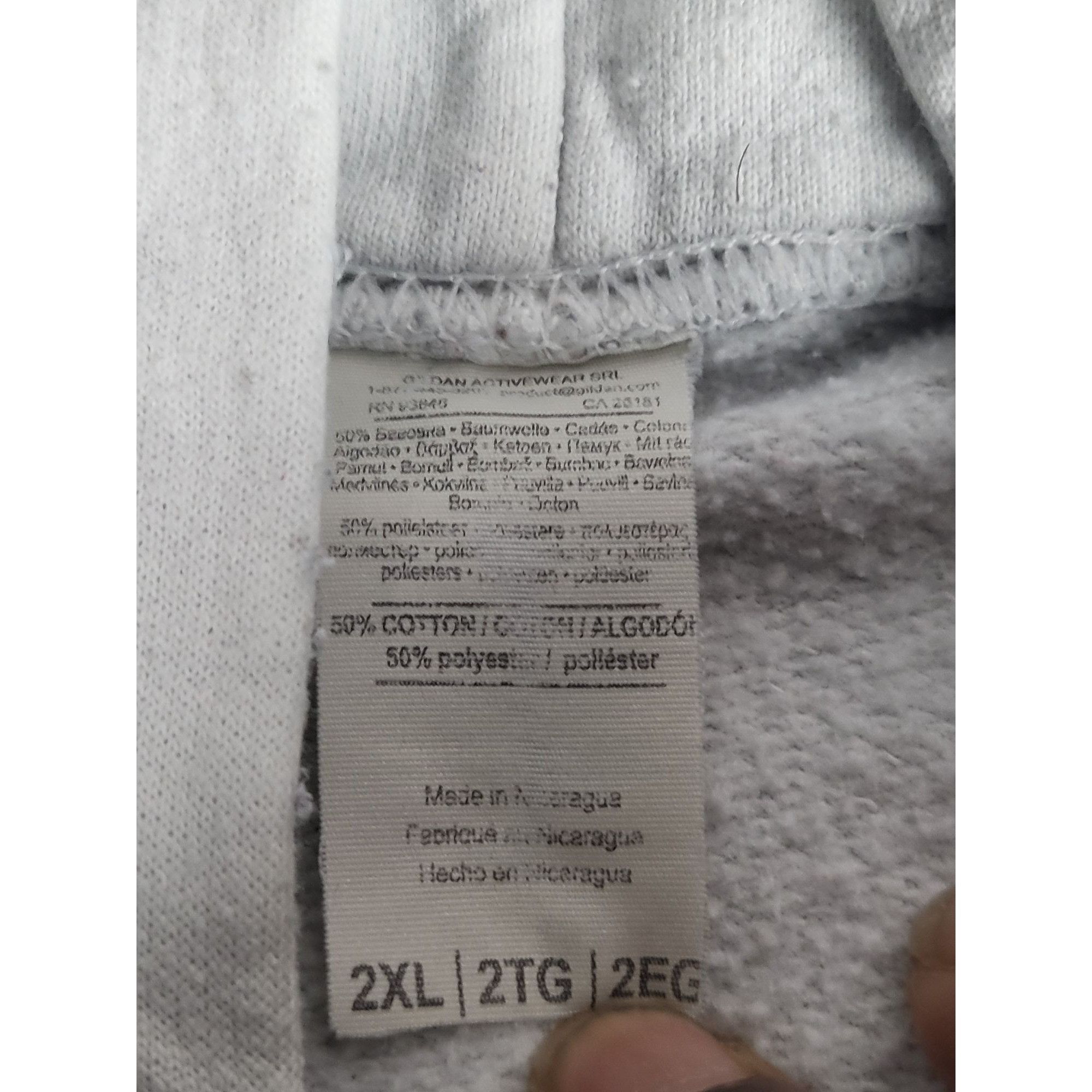 Gildan Gildan Heavy Cotton Hoodie Men Sz XXL White Graphic Print Ga Size US XXL / EU 58 / 5 - 6 Thumbnail