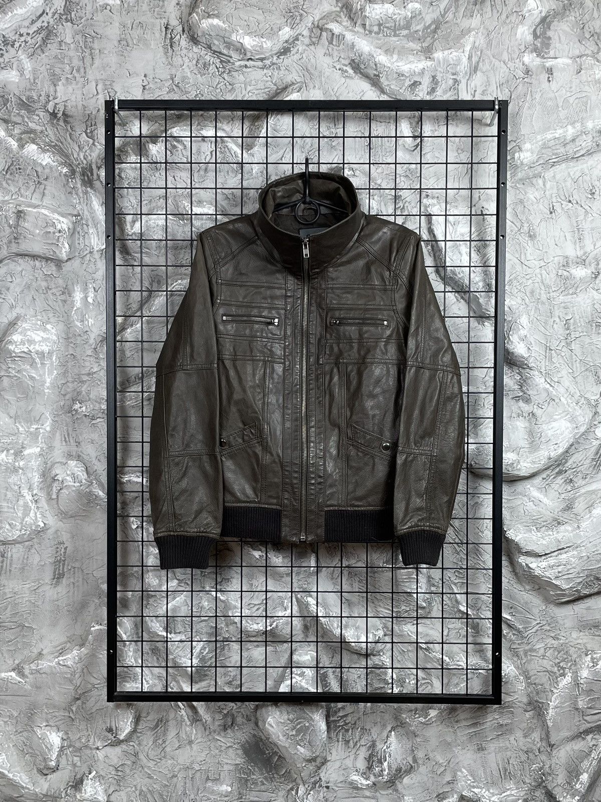 If Six Was Nine 2000s Y2K Leather Jacket Rick Owens Kmrii Hedi Slimane Vibe Size US M / EU 48-50 / 2 - 1 Thumbnail
