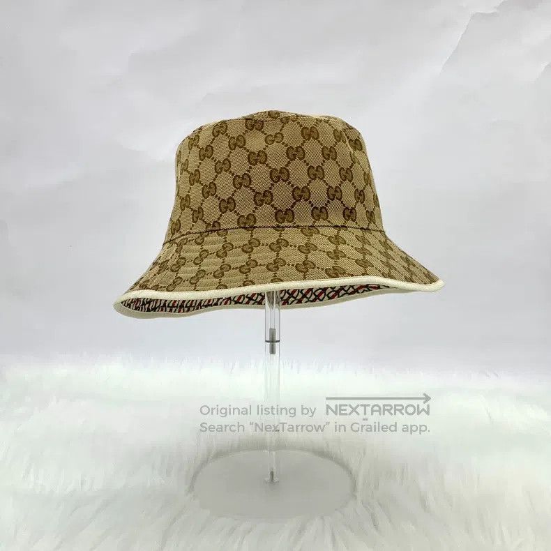 Gucci gucci SizeL Brown logo jacquard full print casual fisherman Size ONE SIZE - 4 Thumbnail