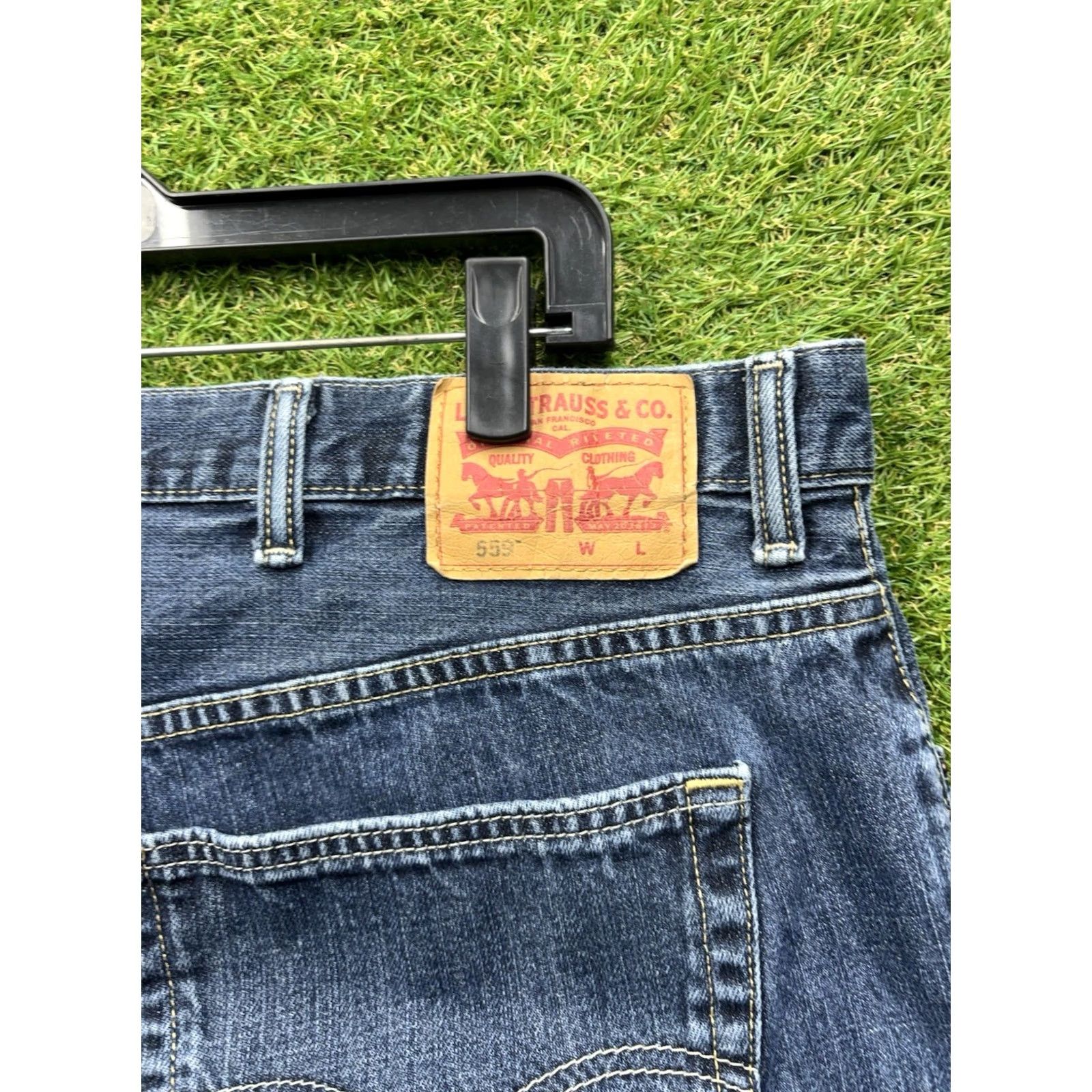 Levi's Levi's 559 Jeans Mens Regular Straight Dark Wash Stretch Relaxed Fit Denim 50x29 Blue Size US 34 / EU 50 - 3 Thumbnail