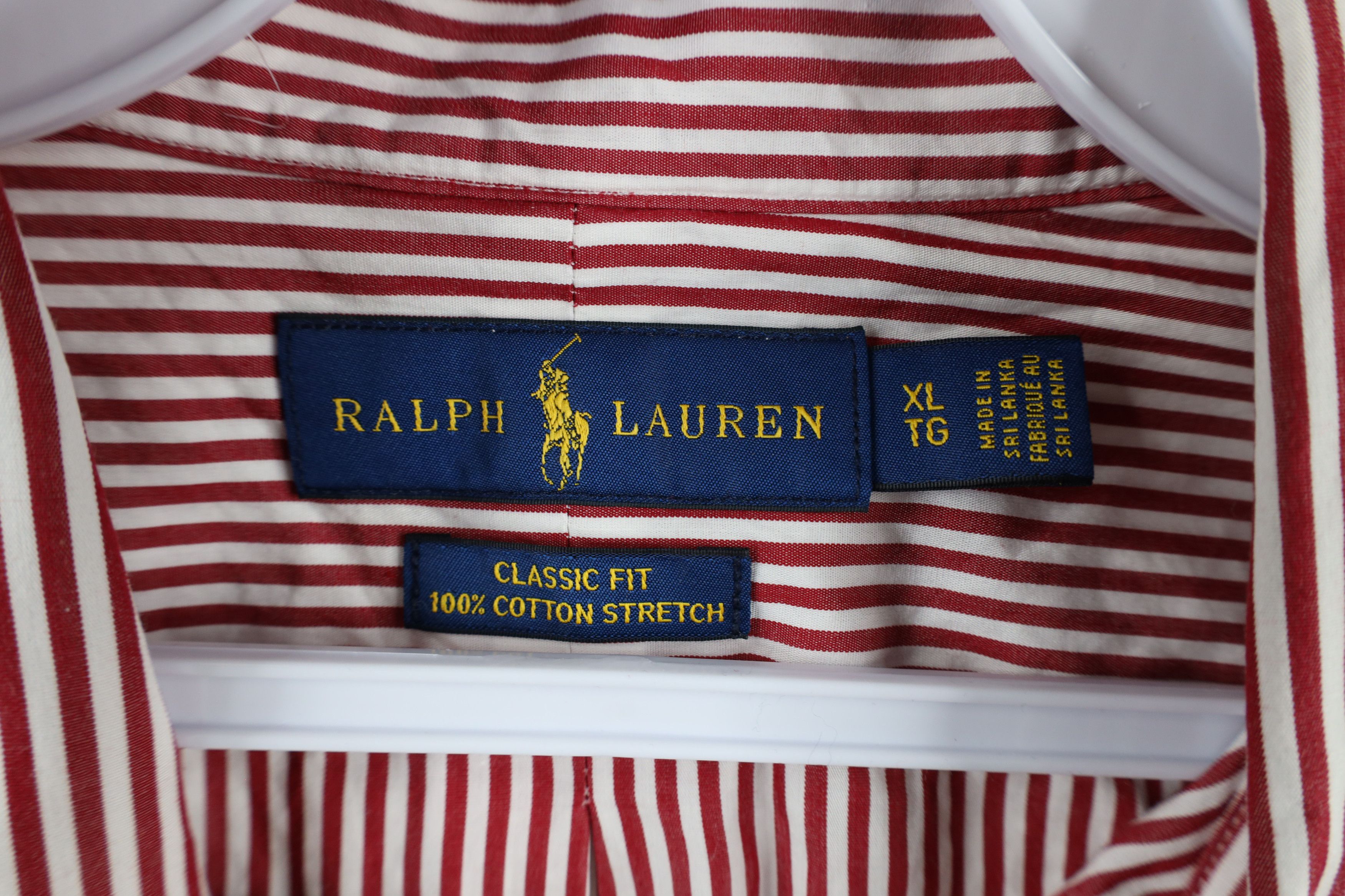 Ralph Lauren × Vintage Vintage Ralph Lauren Candy Cane Striped Button Down Shirt Size US XL / EU 56 / 4 - 6 Thumbnail