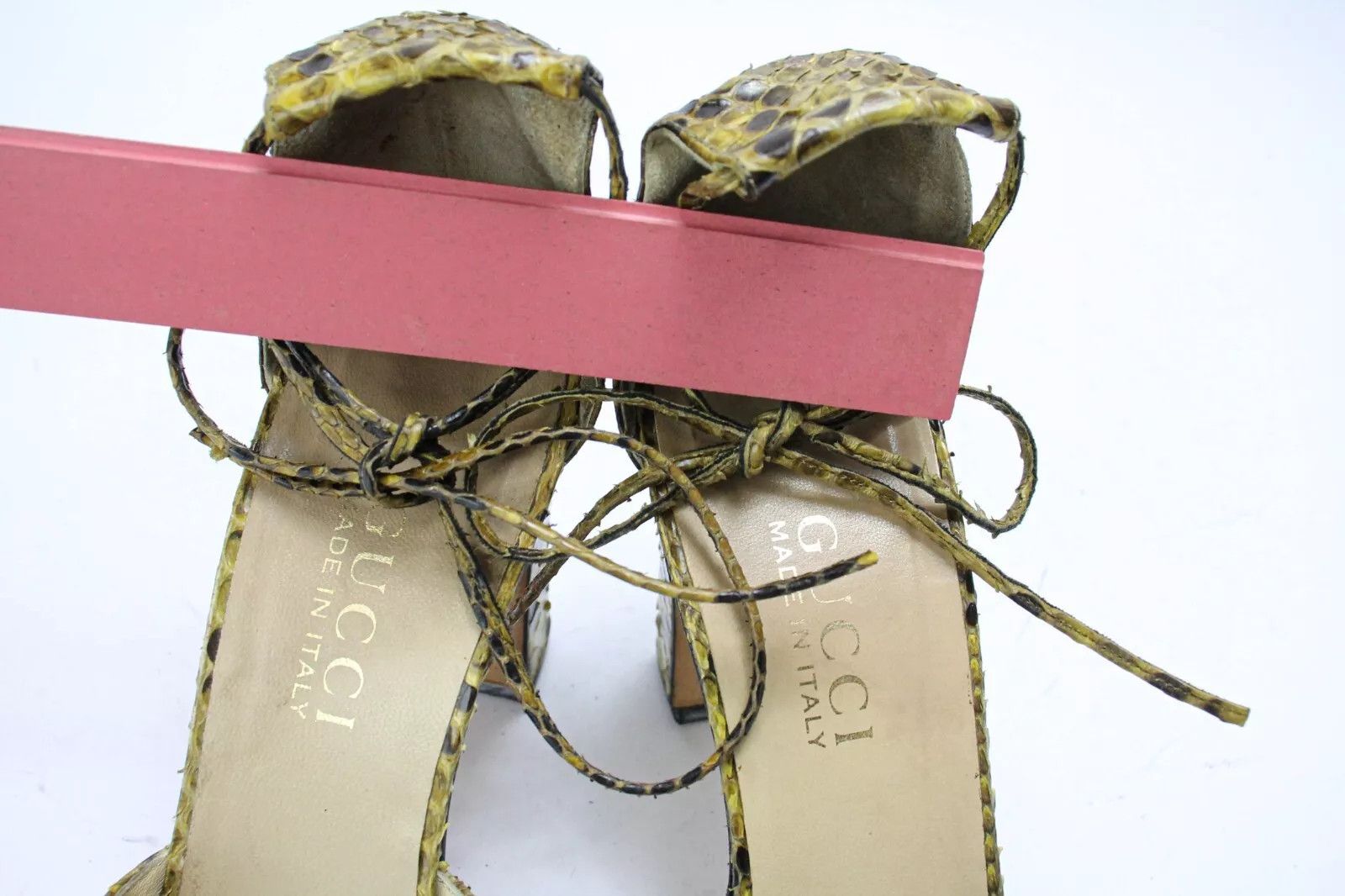 Gucci GUCCI SS 1996 Women's EU 41 Python Horse-Bit Block Heels Size US 11 / IT 41 - 14 Thumbnail