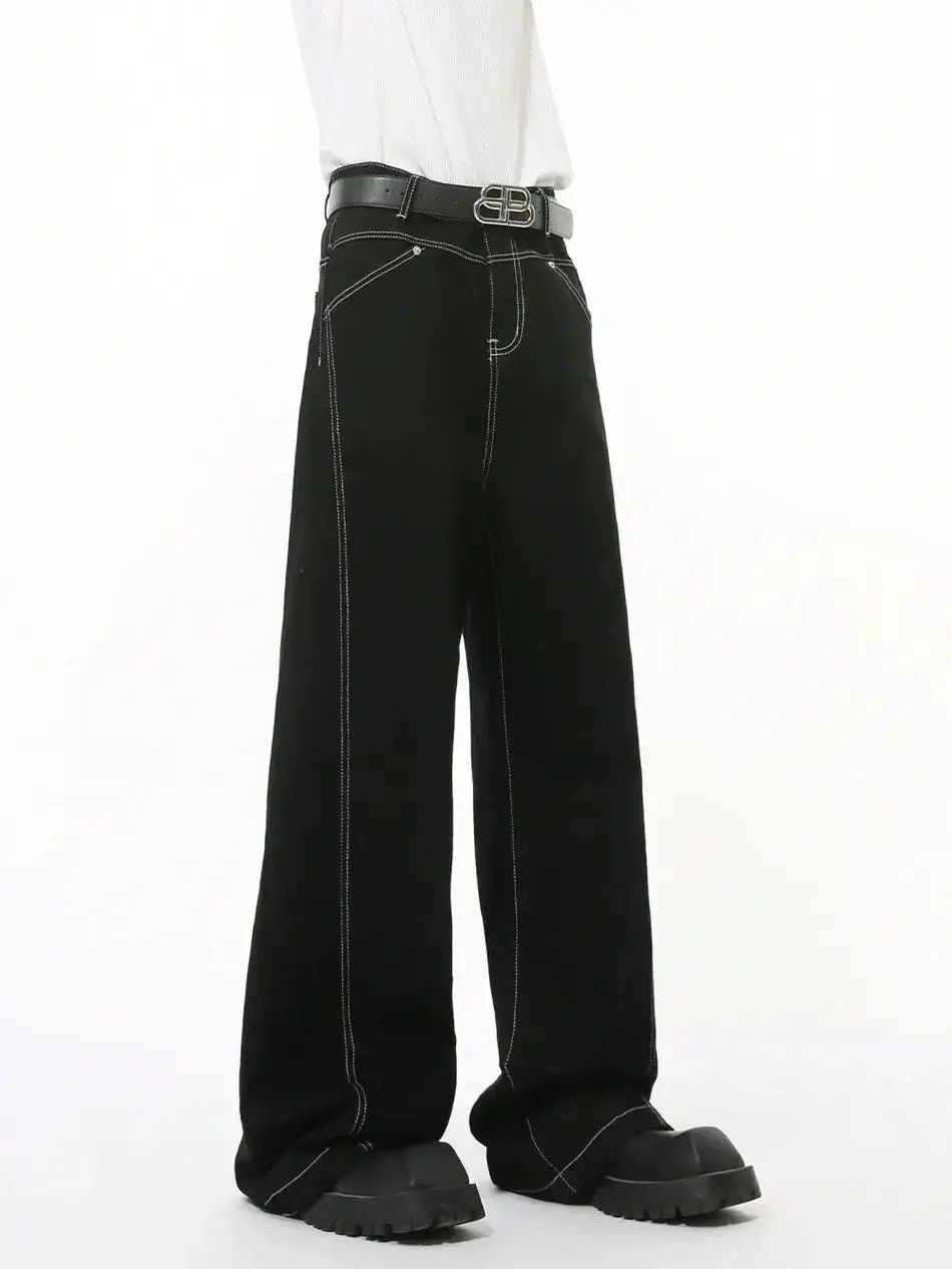 Japanese Brand Retro black casual jeans Size US 32 / EU 48 - 3 Thumbnail