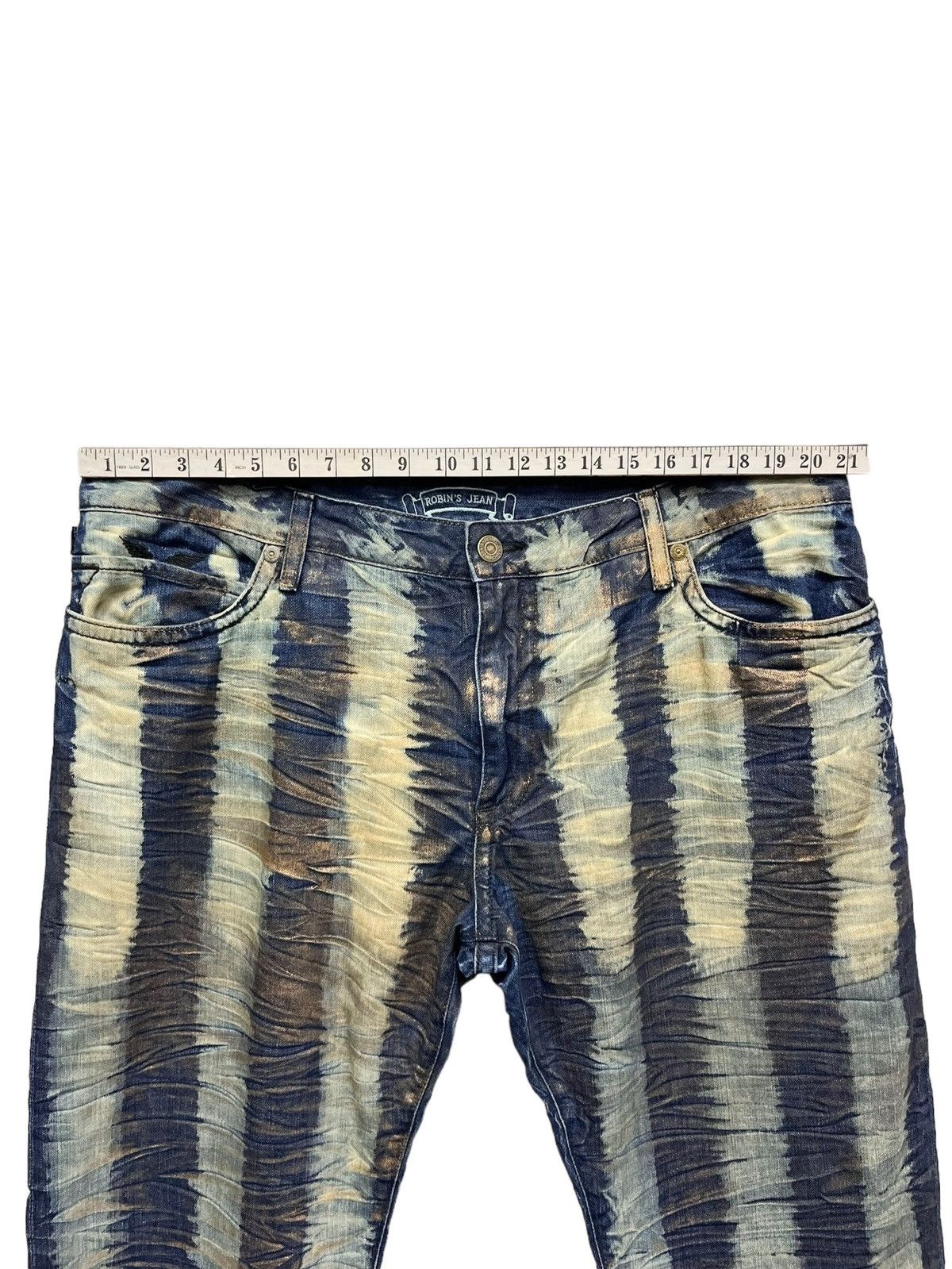 Asspizza × Robins Jeans 42”🔥RARE ROBIN’S JEANS FYE DESIGN Long Flap Studded Striped Size US 42 / EU 58 - 24 Thumbnail