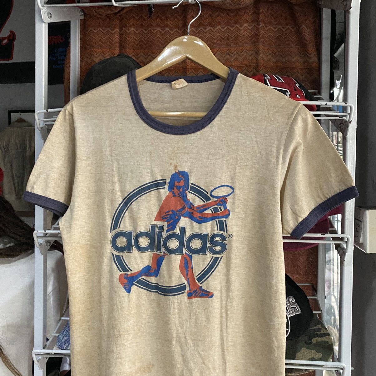 Adidas VTG 70-80s Adidas Stan Smith Tennis Ringer T-Shirt M Trefoil Size US S / EU 44-46 / 1 - 3 Thumbnail
