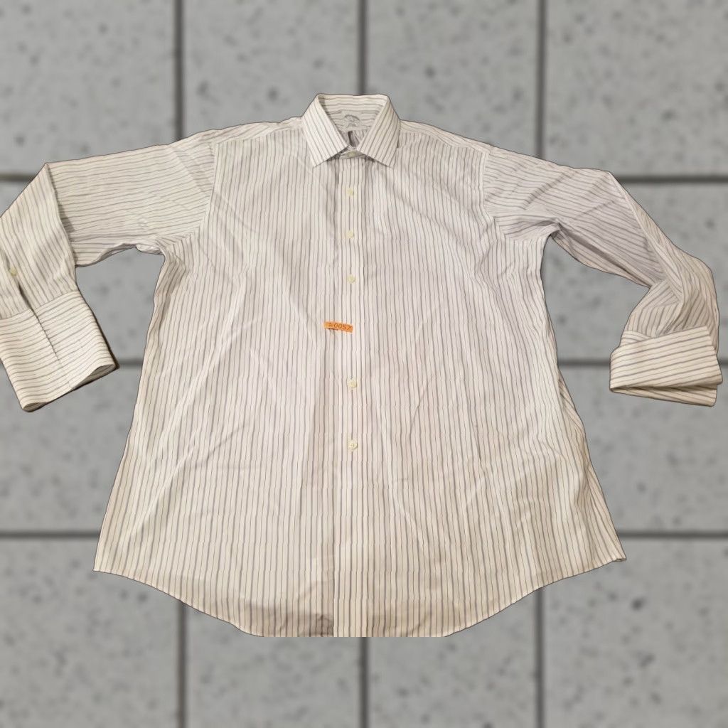 Brooks Brothers VINTAGE Brooks Brothers Dress Shirt 17 33 Slim White Button Cotton Mens Shirt Size 46R - 1 Thumbnail