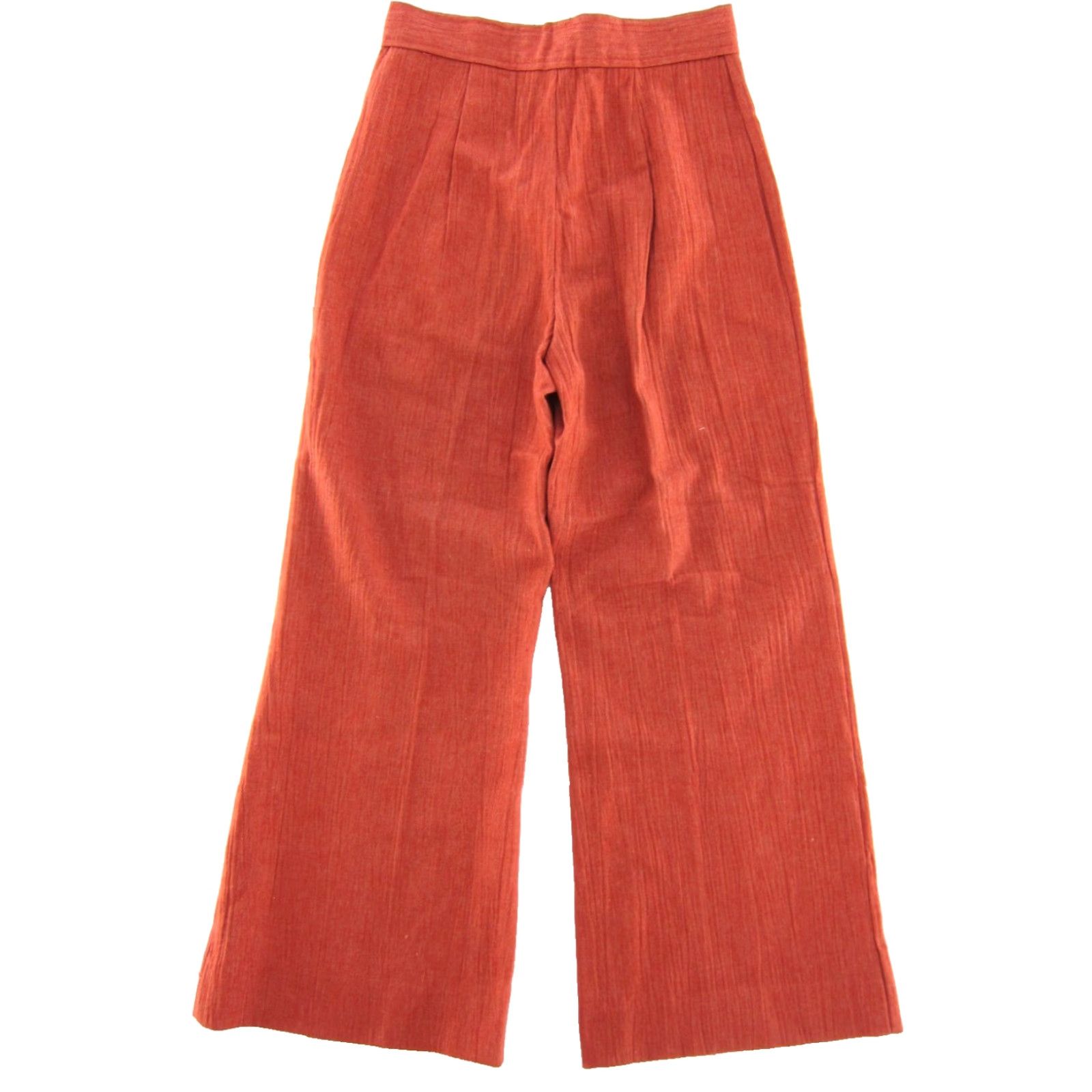 Vintage VINTAGE Tomboy Of California Cotton Orange High Rise Wide Leg Sailor Pant XS Size 26" / US 2 / IT 38 - 2 Thumbnail