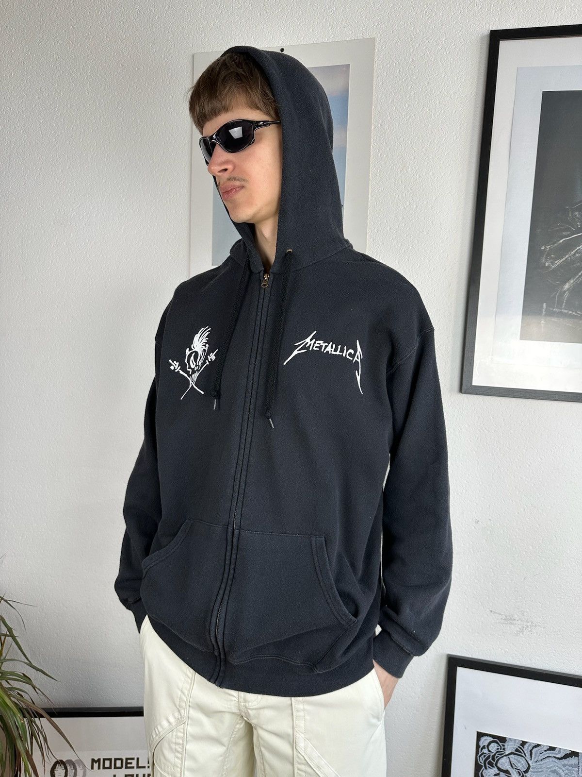 Band Tees × Metallica × Vintage Vintage 00s Metallica Hoodie Logo Size US XL / EU 56 / 4 - 4 Thumbnail